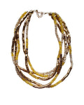 Colar Maxi Amarelo e Dourado