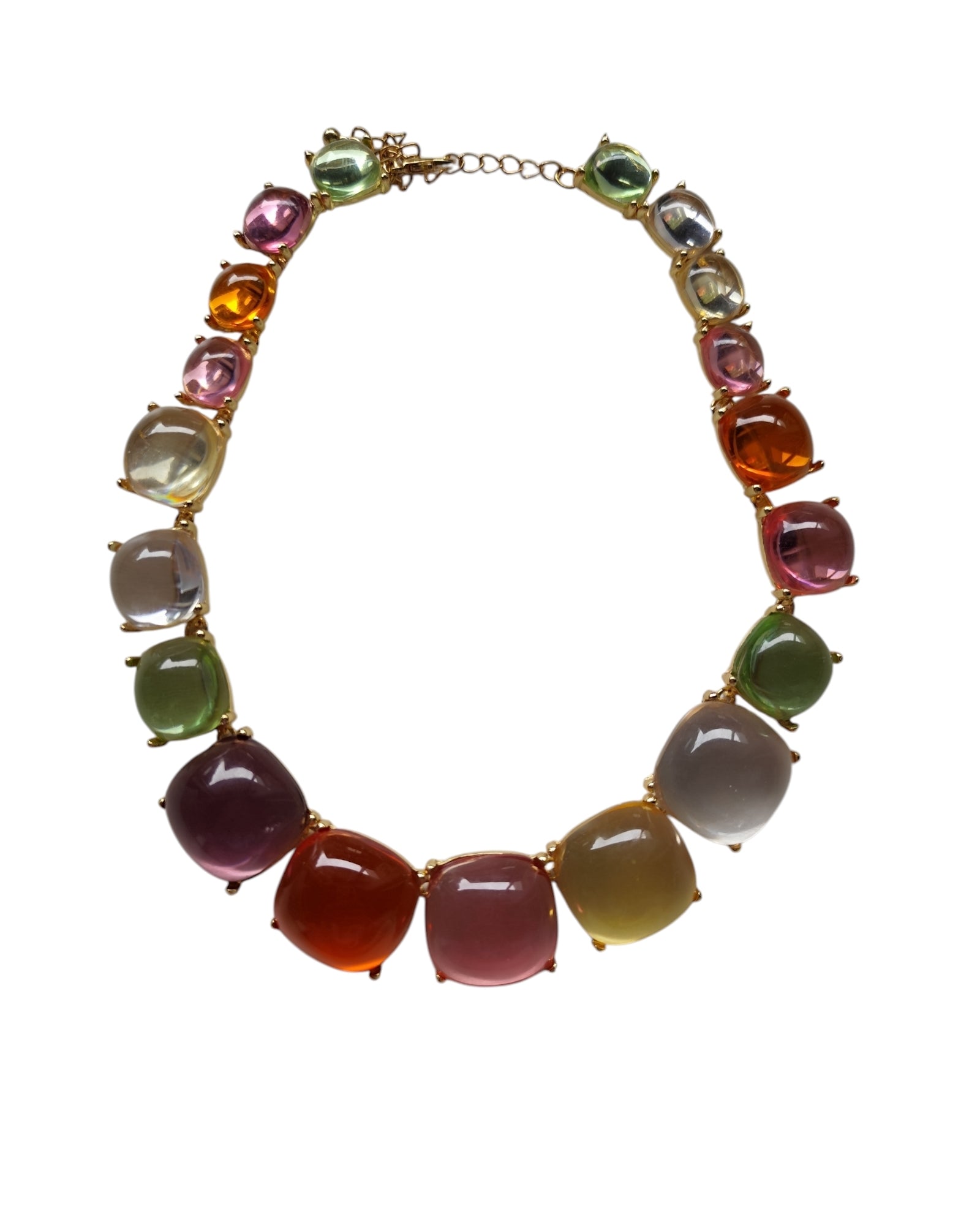 Colar Multicor Dourado