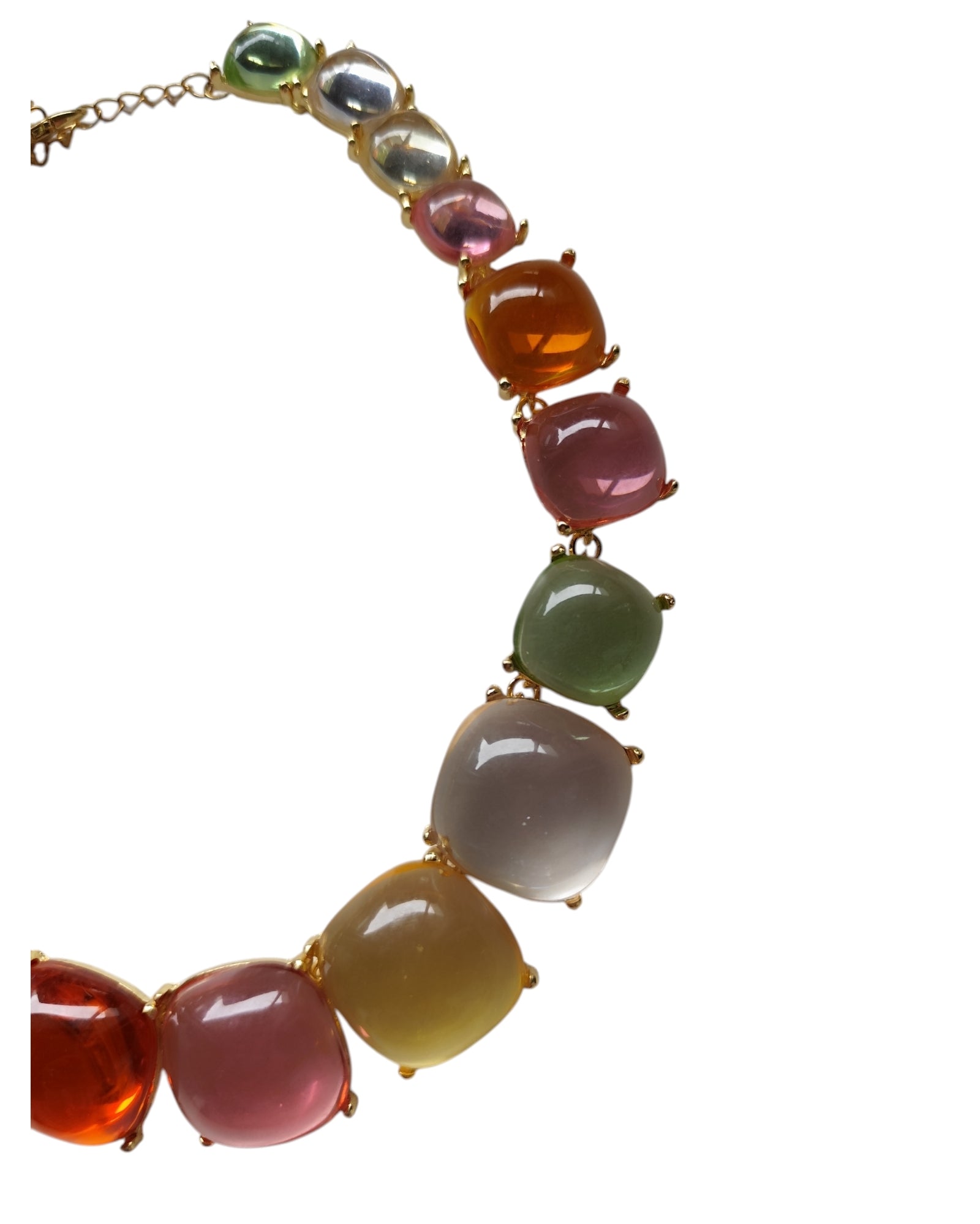 Colar Multicor Dourado