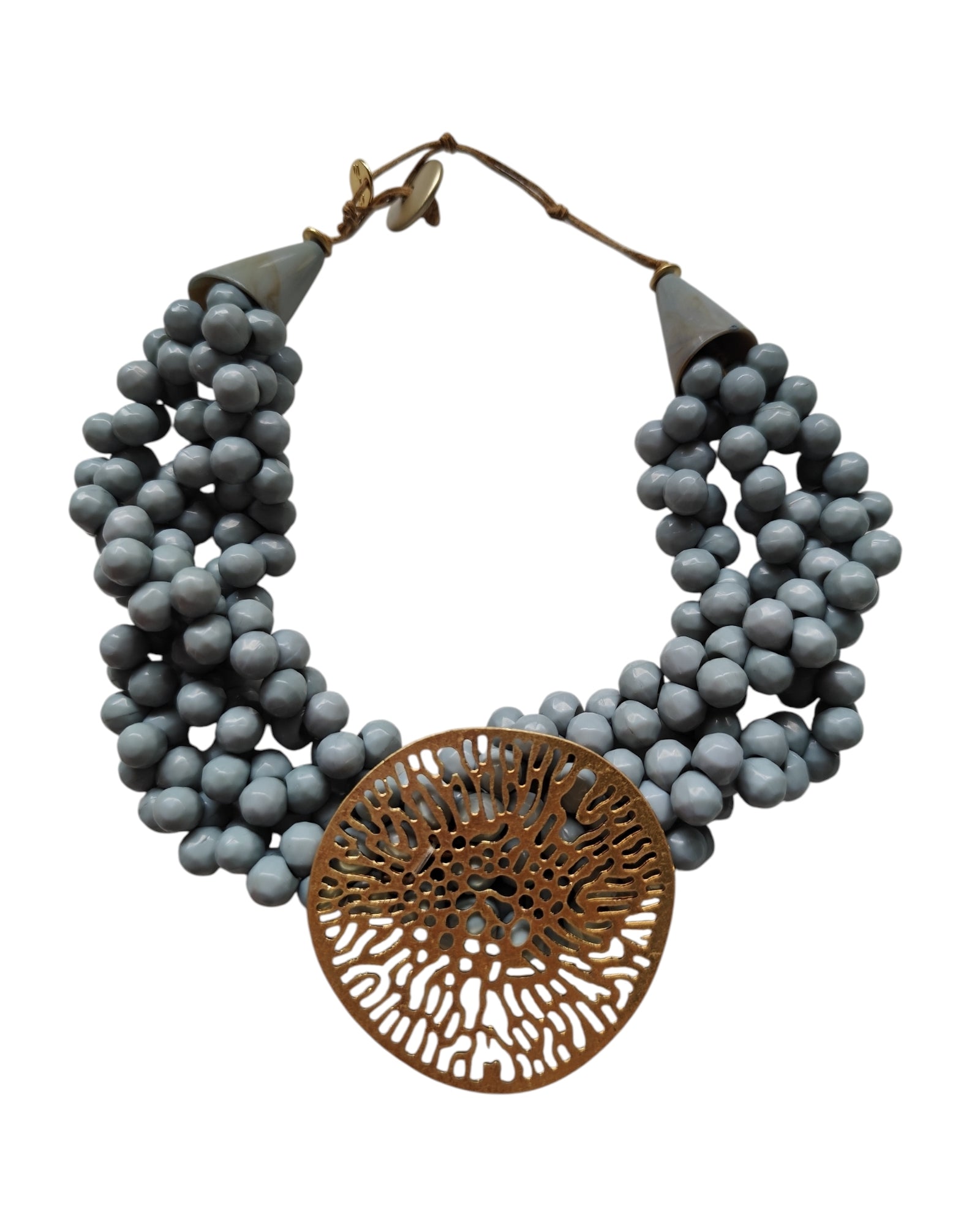 Colar Encanto verde menta seco