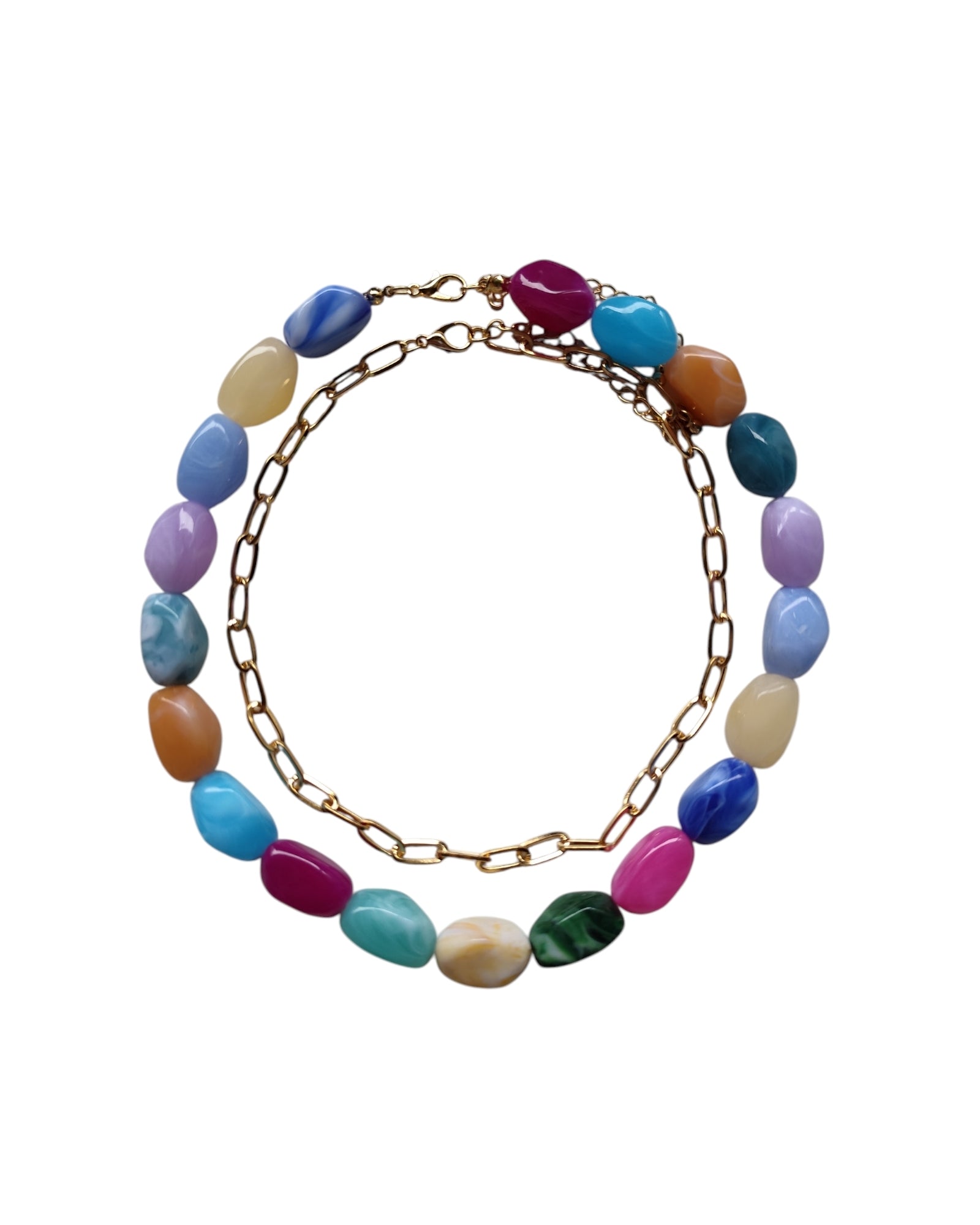 Colar Duplo Colorido