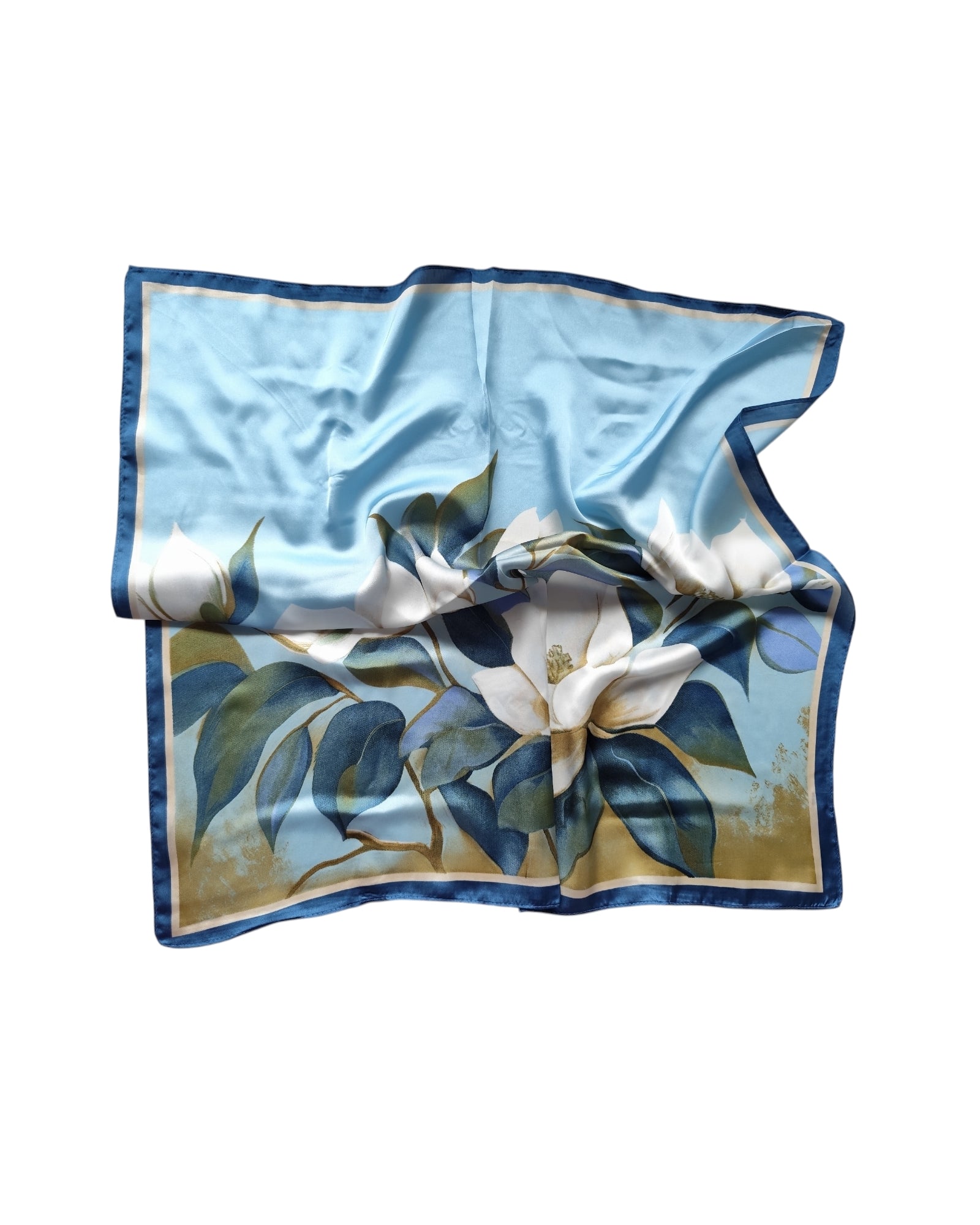 Lenço Floral Azul Serenity