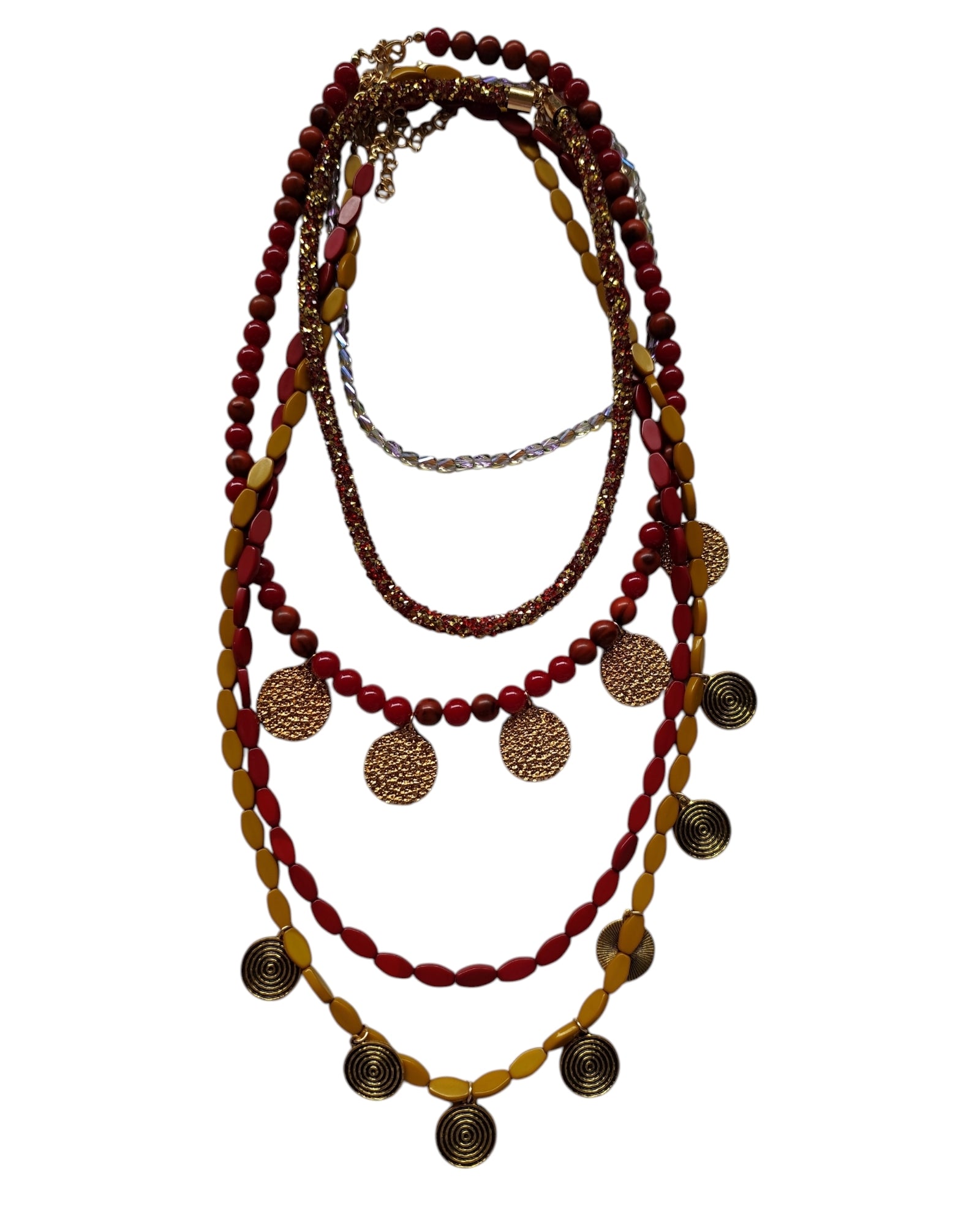 Colar Maxi Étnico Chic 5 em 1