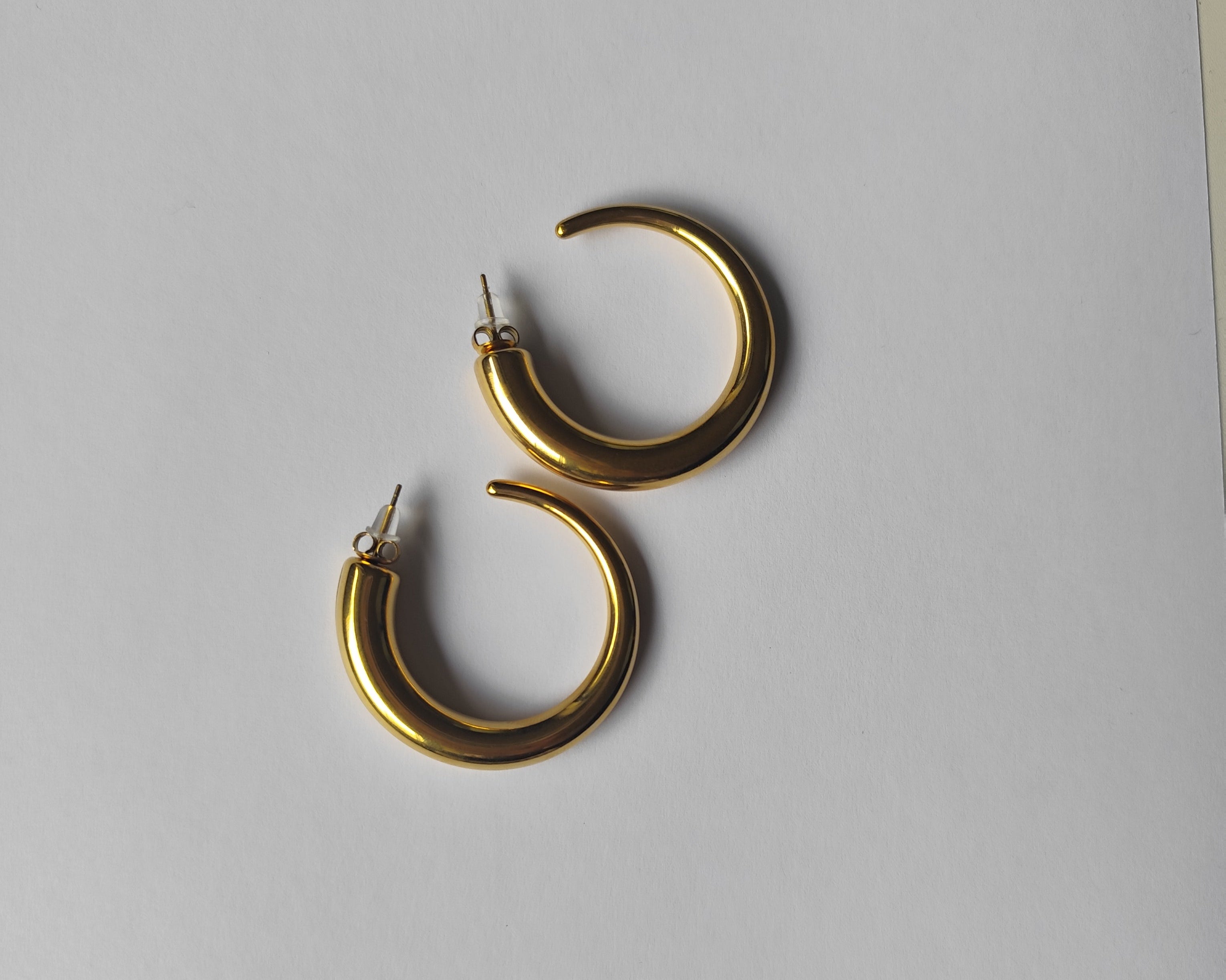 Brincos Argola Luna Dourado