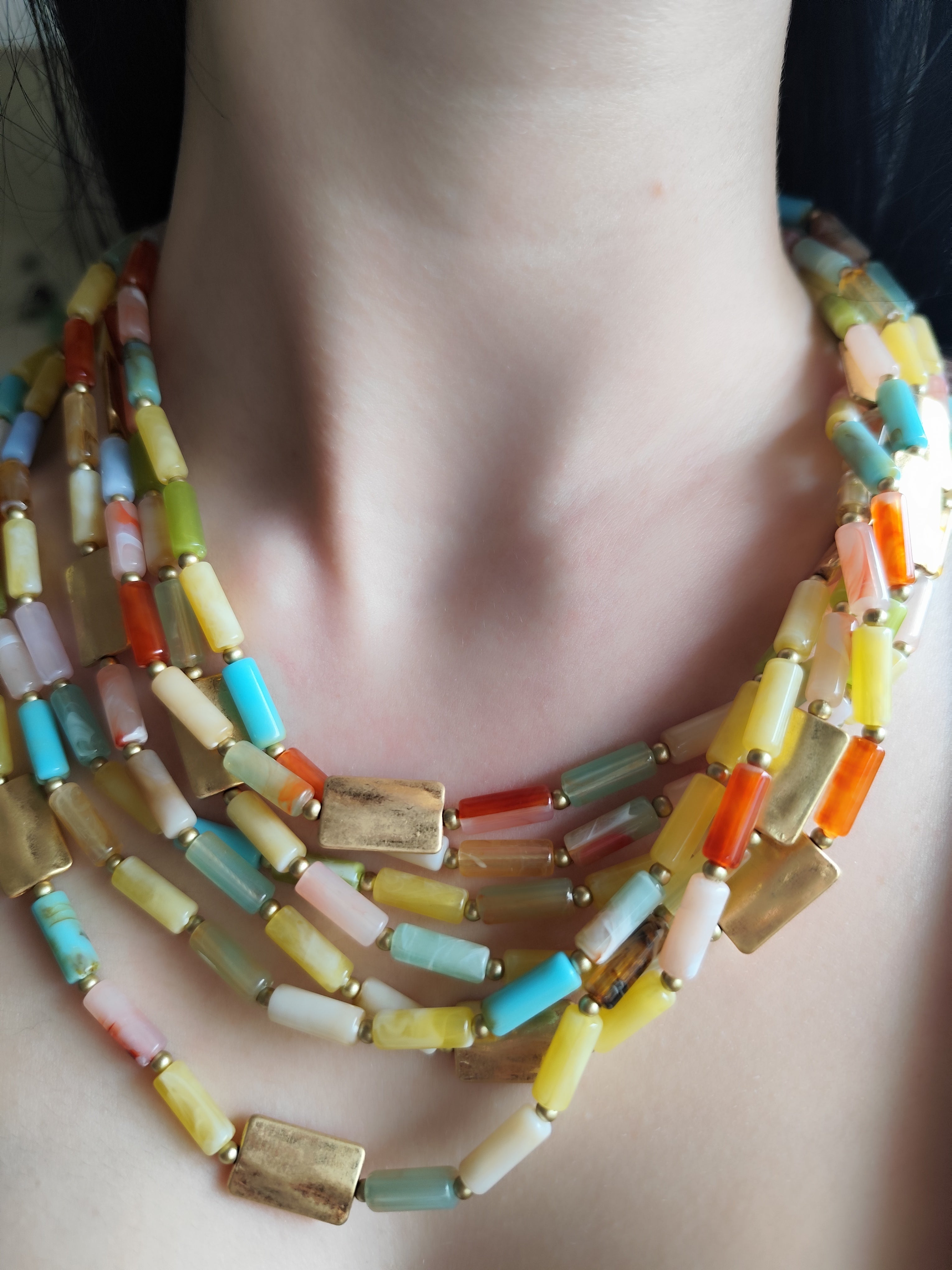 Colar Maxi Multicolor Elegance