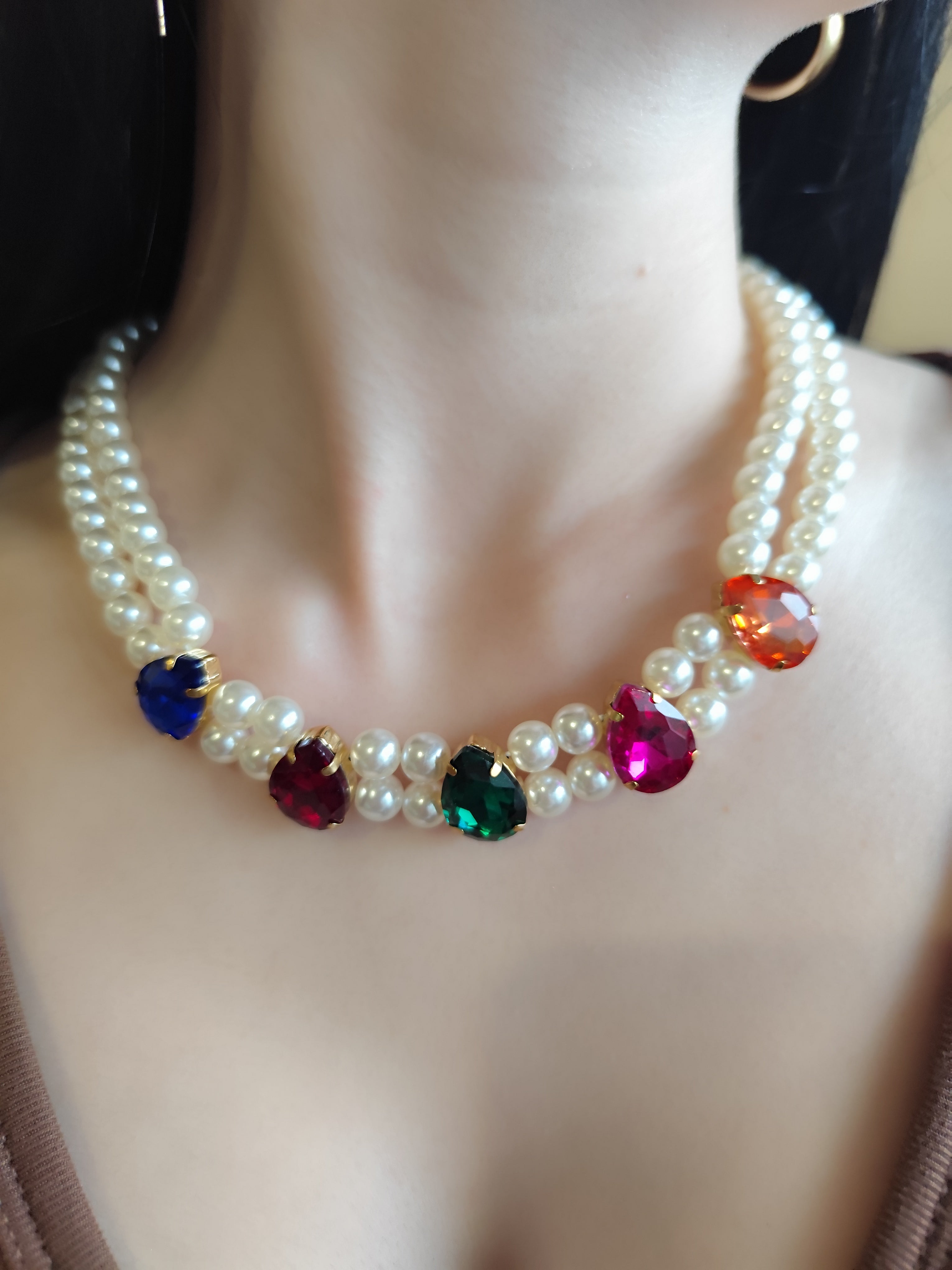 Colar Pérolas Rainbow