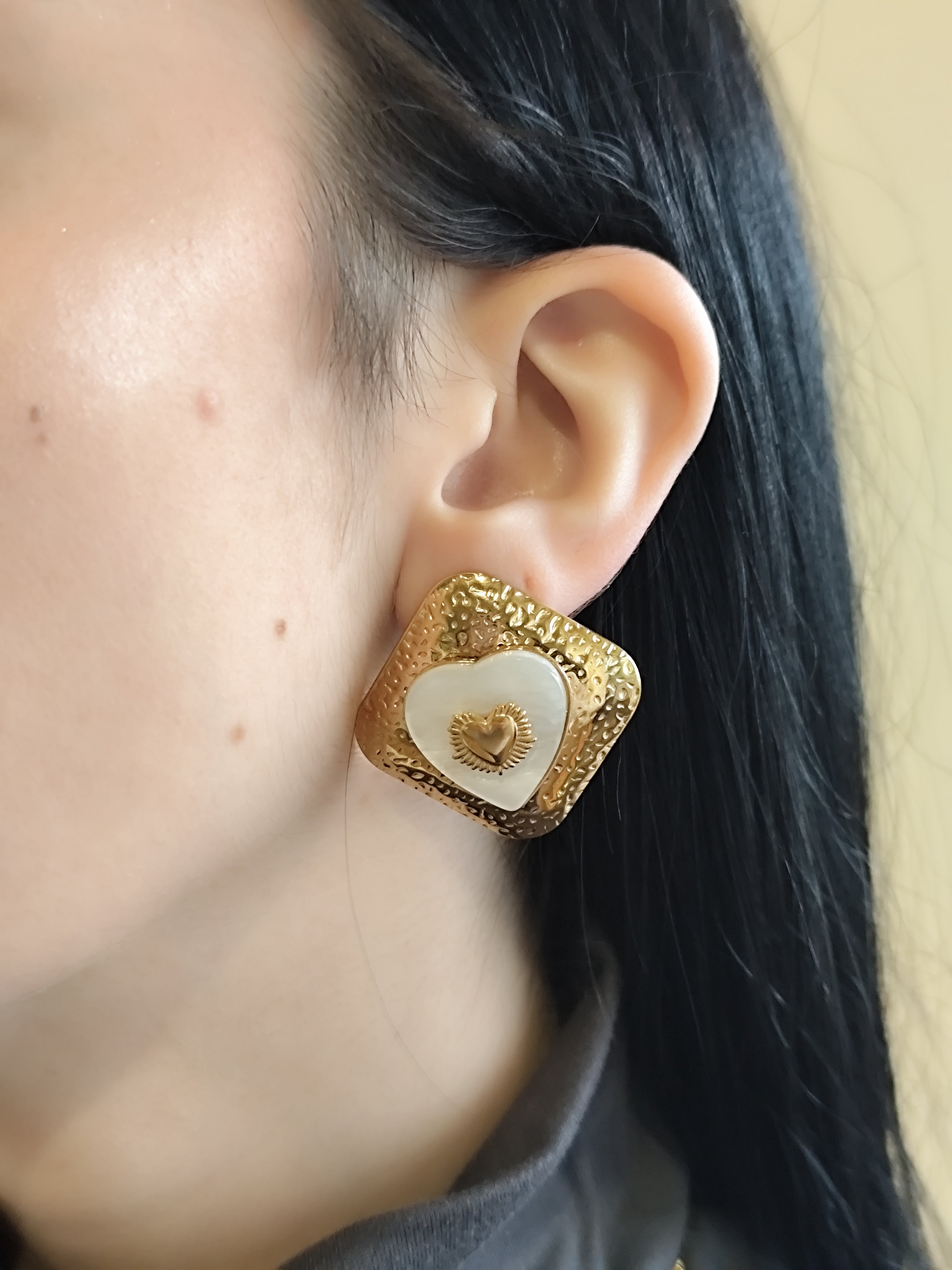 Brincos Milagrito Square – Pérola