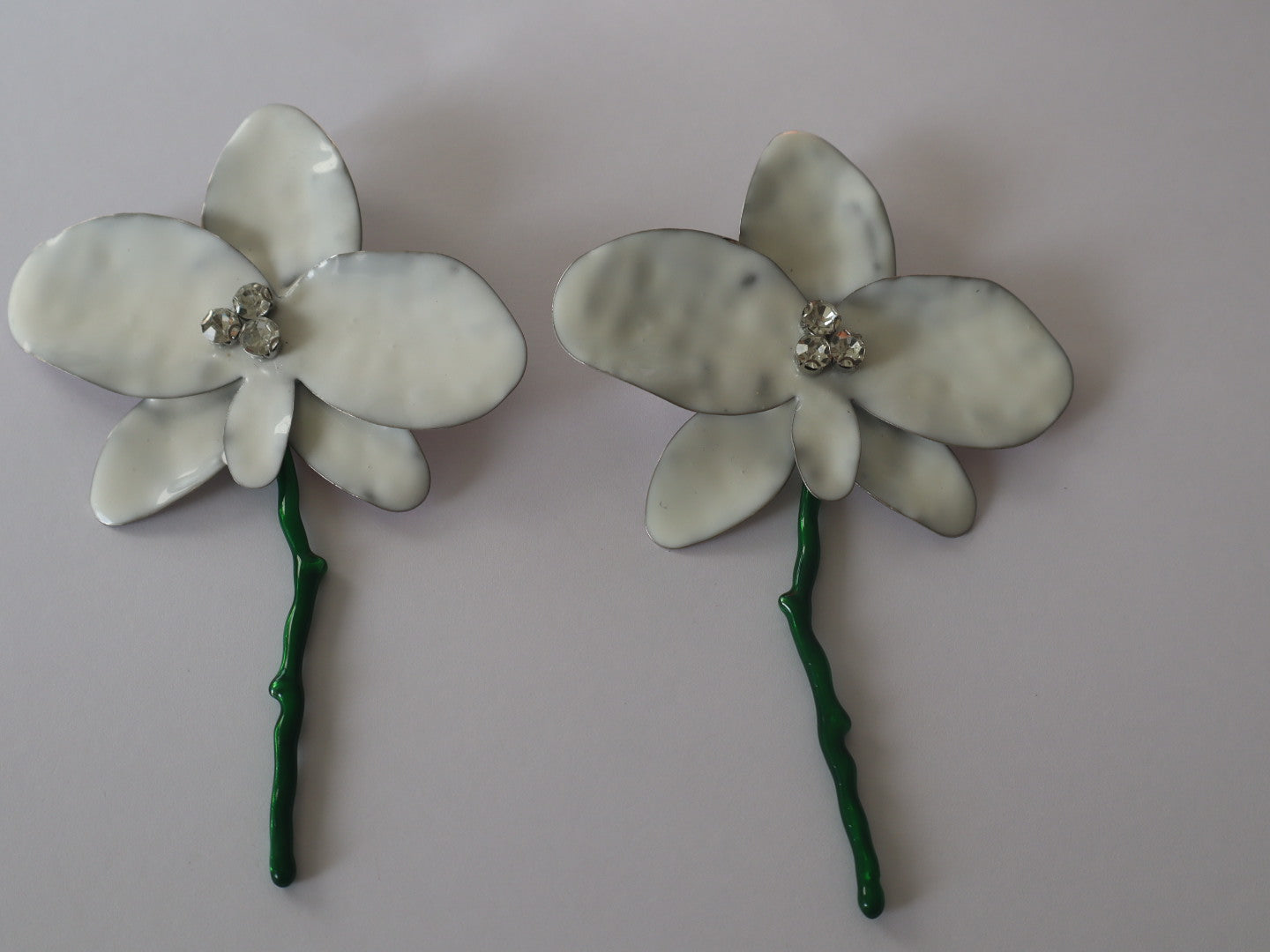 Brincos Orquídea Pérola Branca