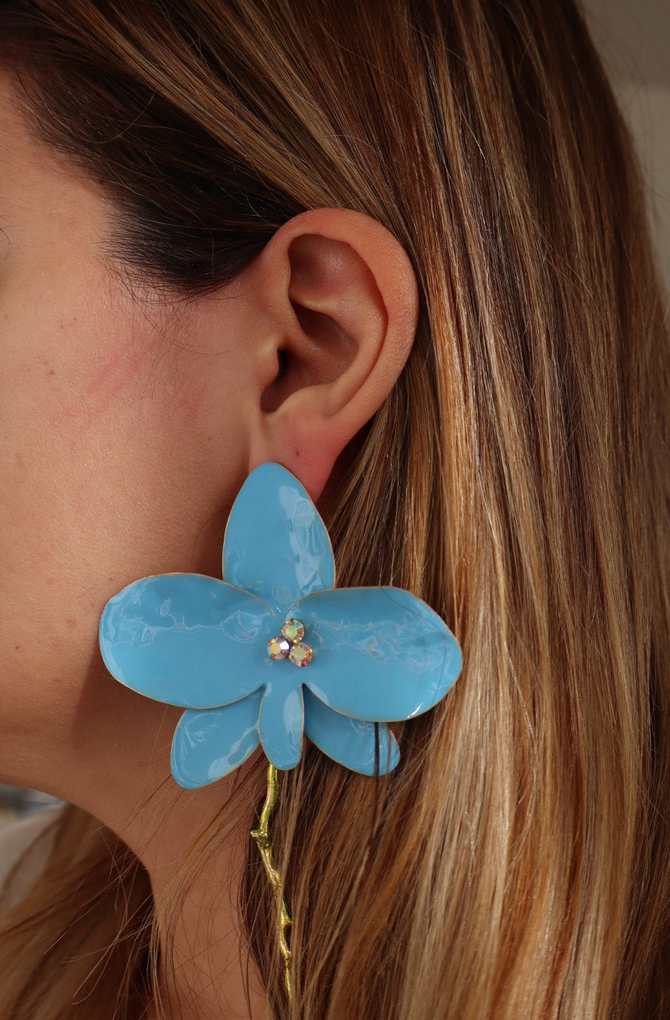 Brincos Flor Celeste