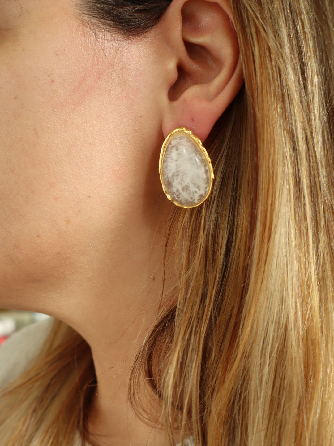 Brincos Pérola Vintage Dourado