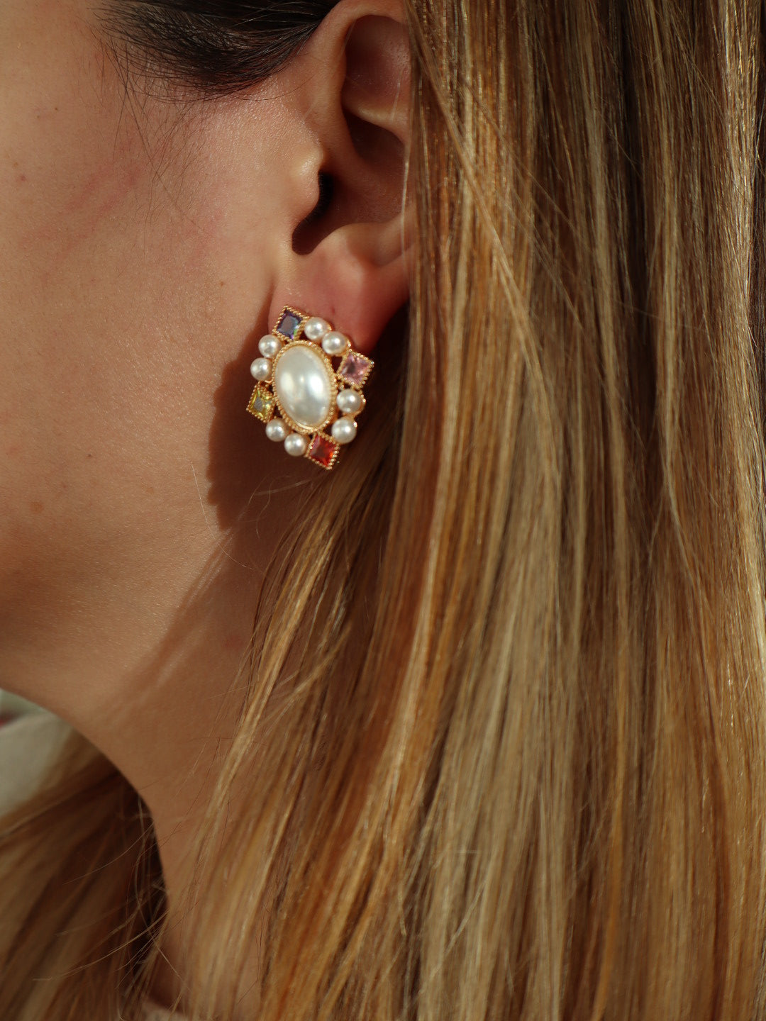 Brincos Pérola Royale Multicolor