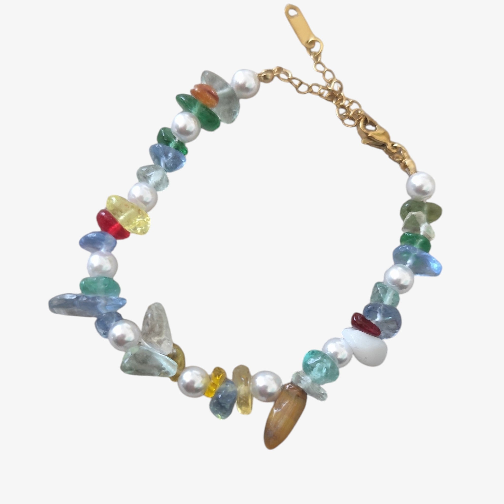 Pulseira Color Stones & Pérolas