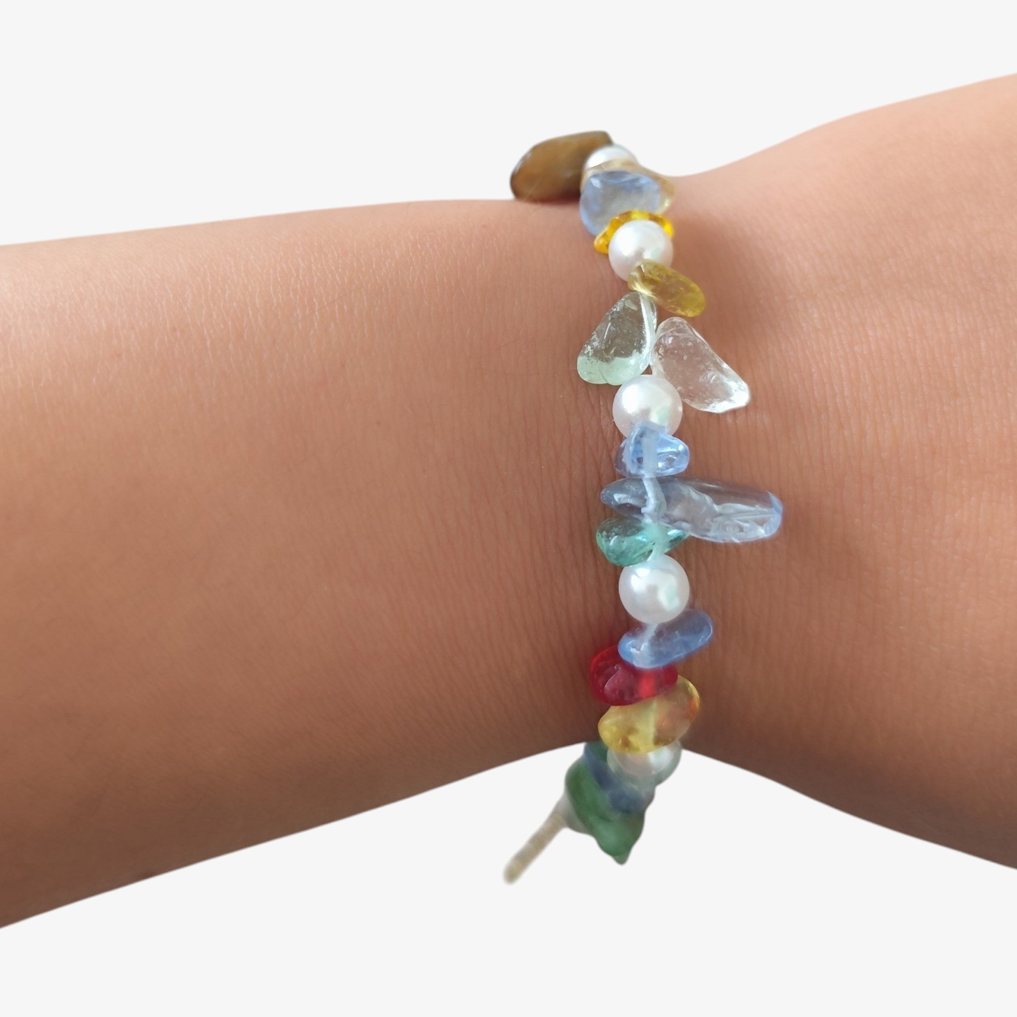 Pulseira Color Stones & Pérolas