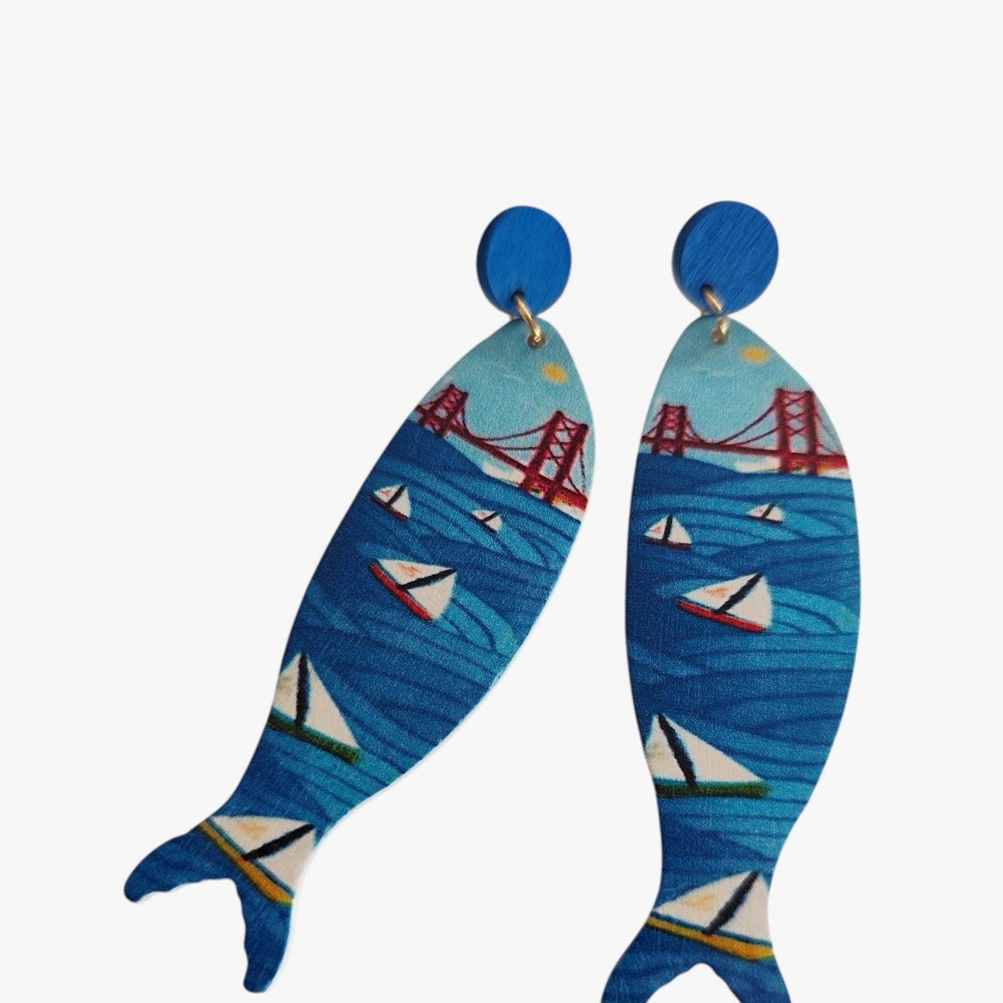 Brincos Fish Pop Art