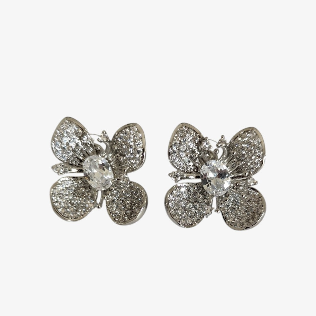 Brincos Flor de Cristal