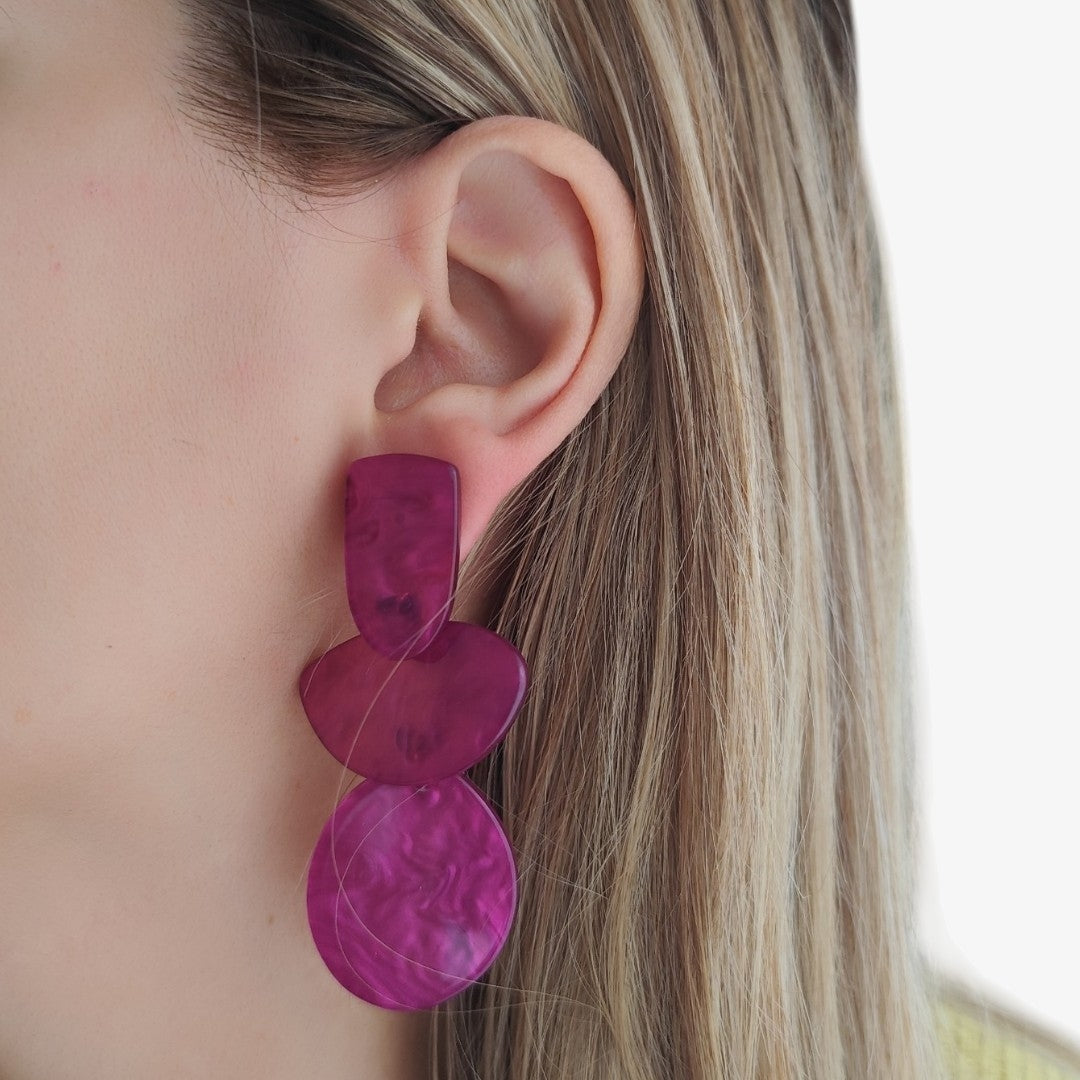 Brincos Ísis Magenta
