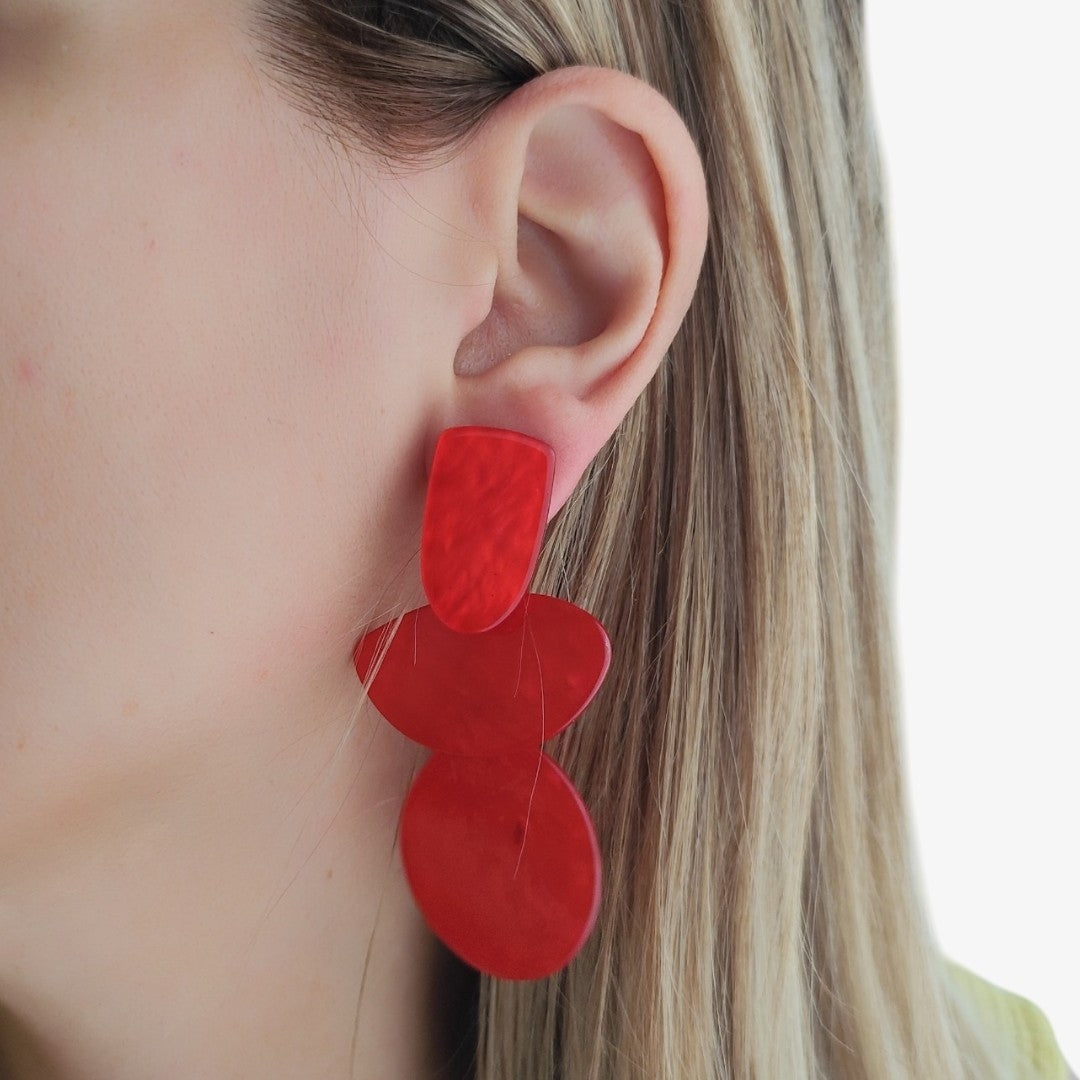 Brincos Ísis Vermelho Paixão