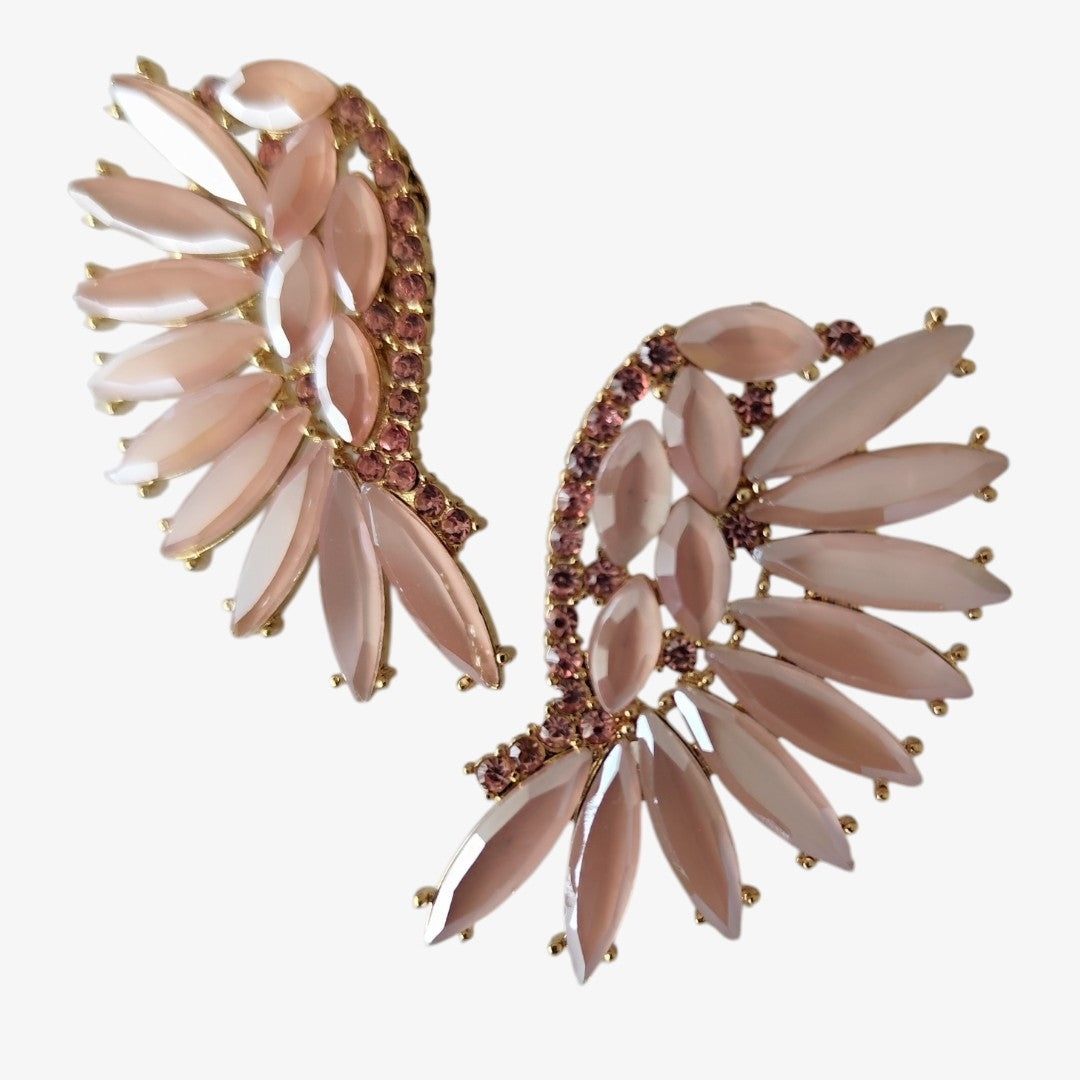 Brincos Pluma Rosé