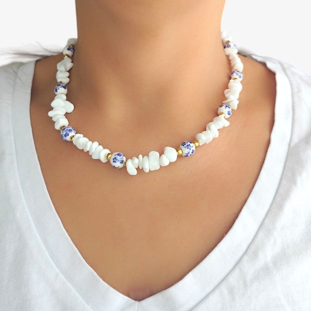 Colar Azulejo Branco