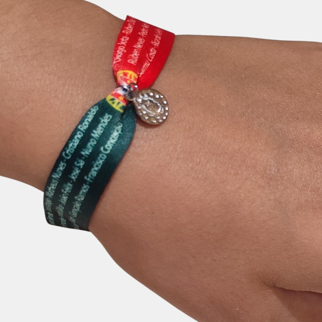Pulseira Portugal com Medalha Nossa Senhora de Fátima