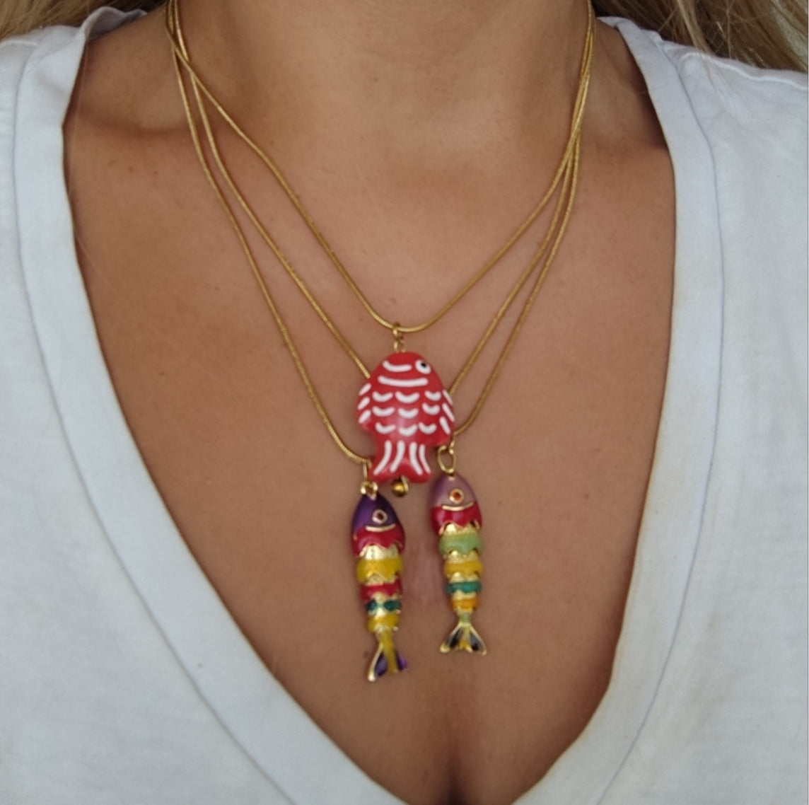 Colar Peixe Safira