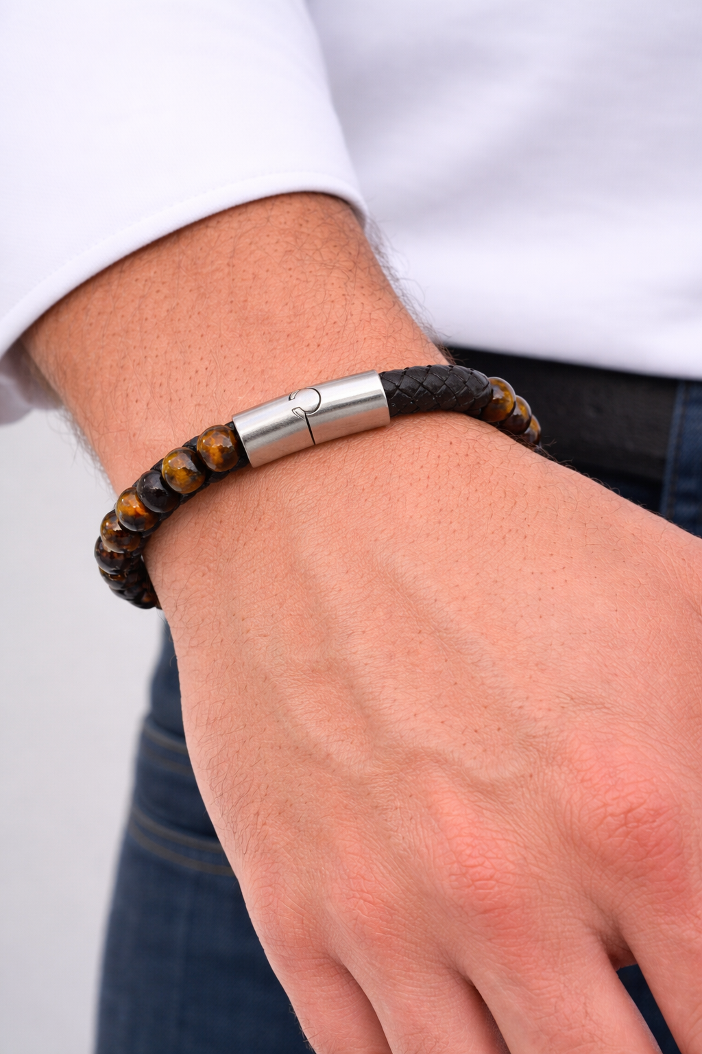 Pulseira Masculina Dupla Tiger