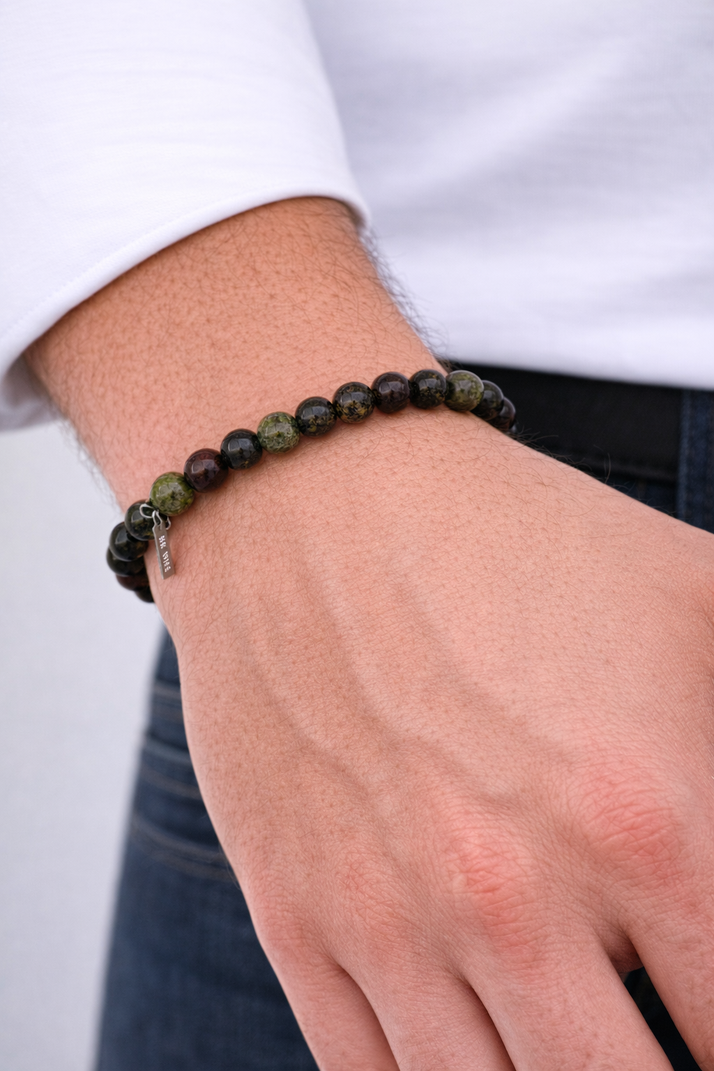 Pulseira Masculina Green Mix Beads