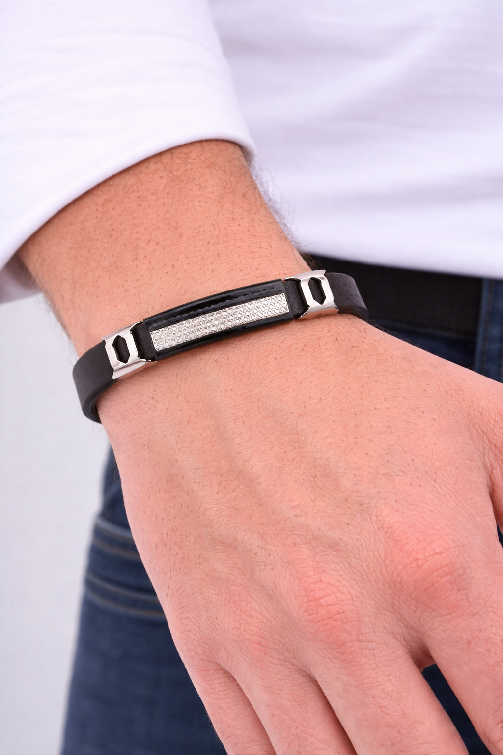 Pulseira Masculina Black Steel