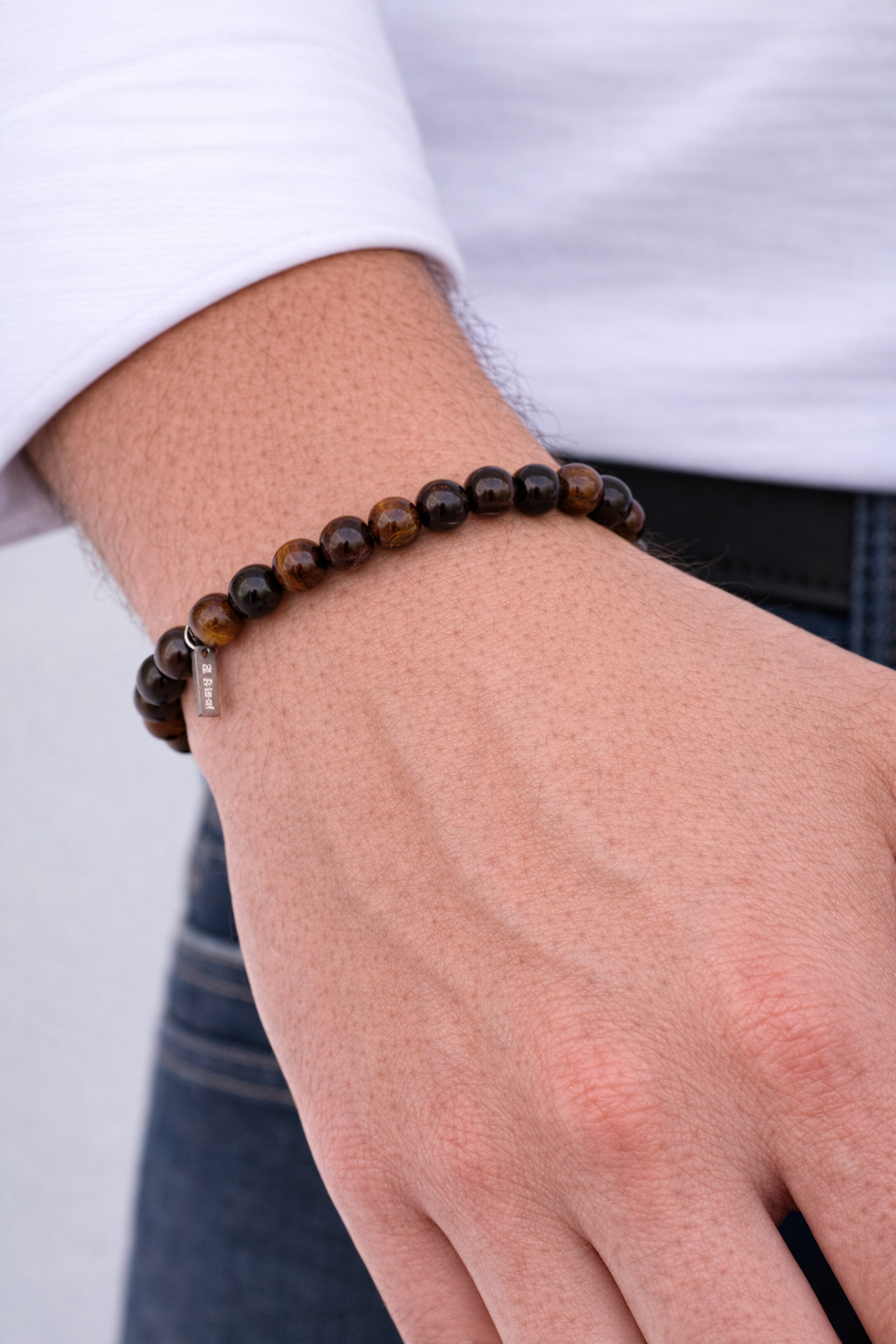 Pulseira Masculina Brown Mix Beads