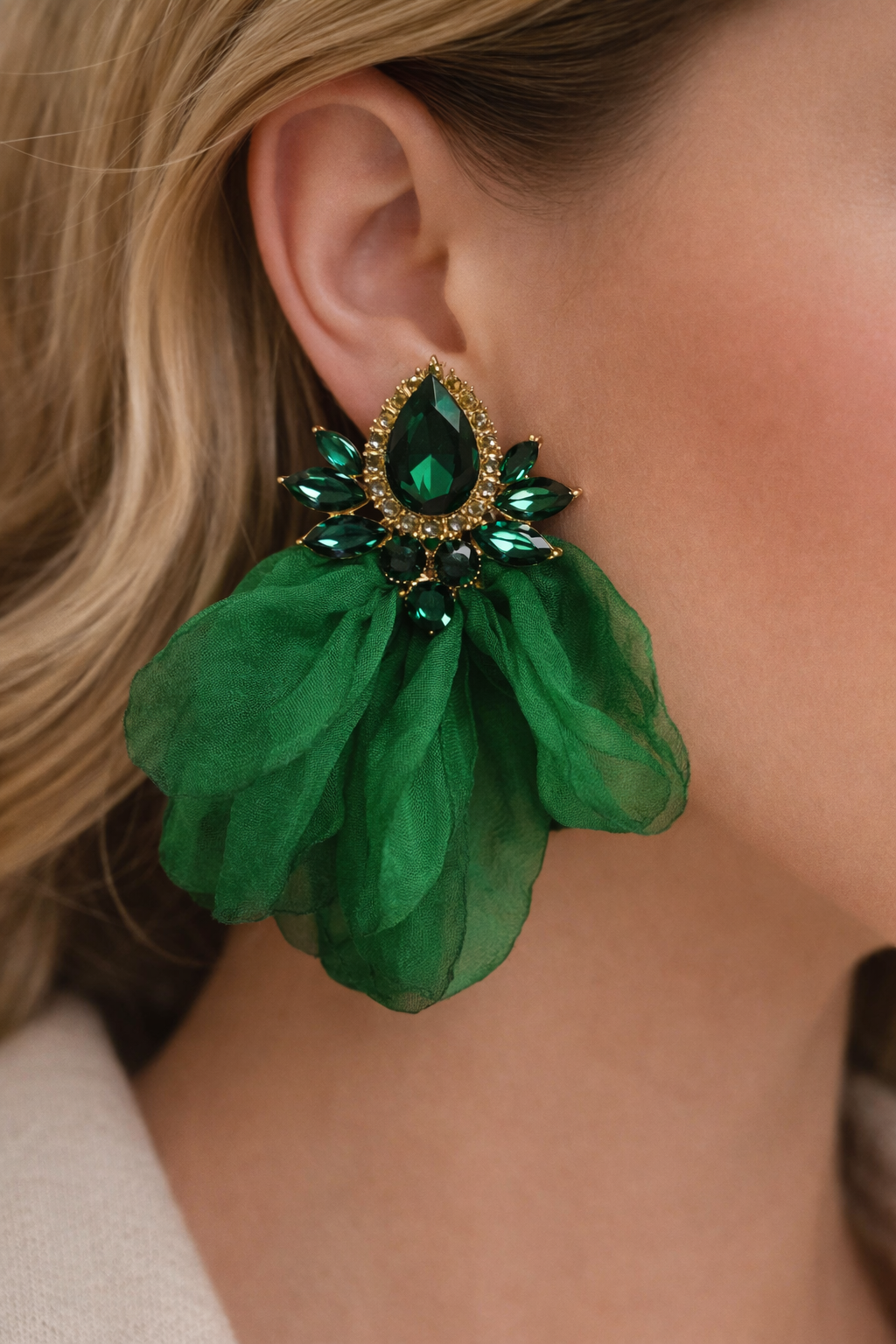 Brincos Esmeralda Real