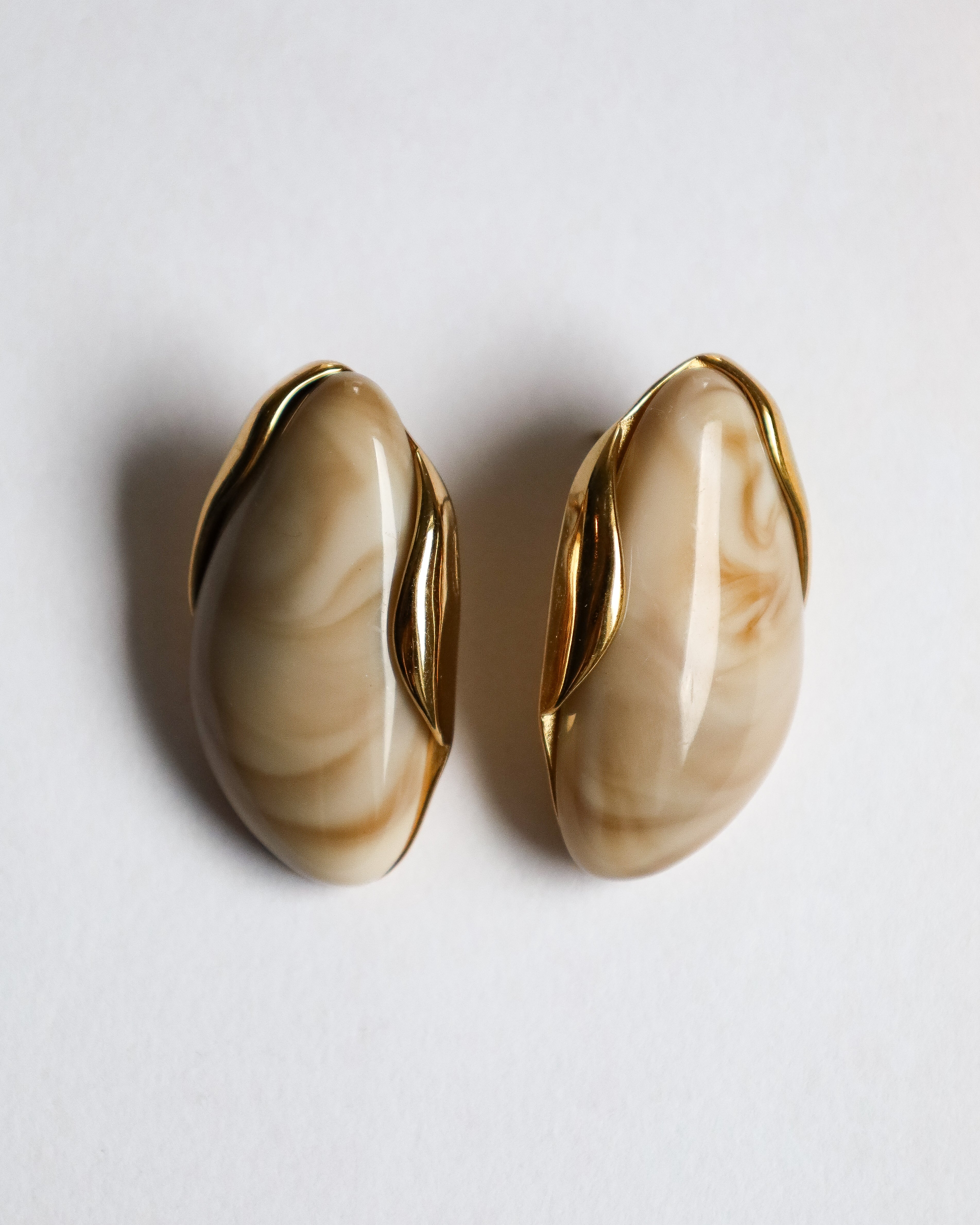 Brincos Resina Marfim Elegance