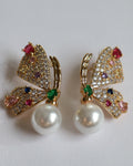 Brincos Butterfly Pearl Color