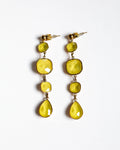Brincos Gotas Douradas Amarelo Sol