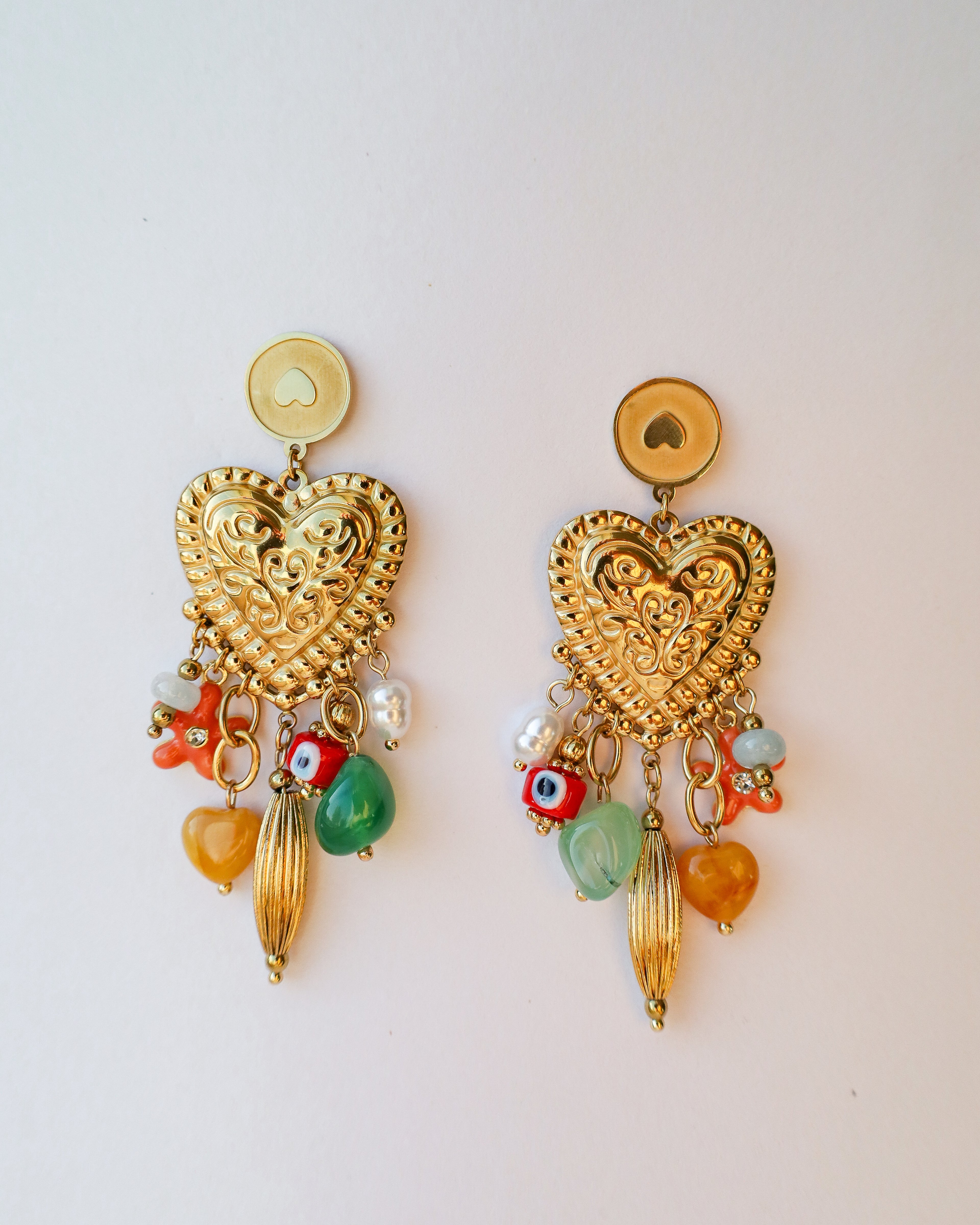 Brincos Coração Boho