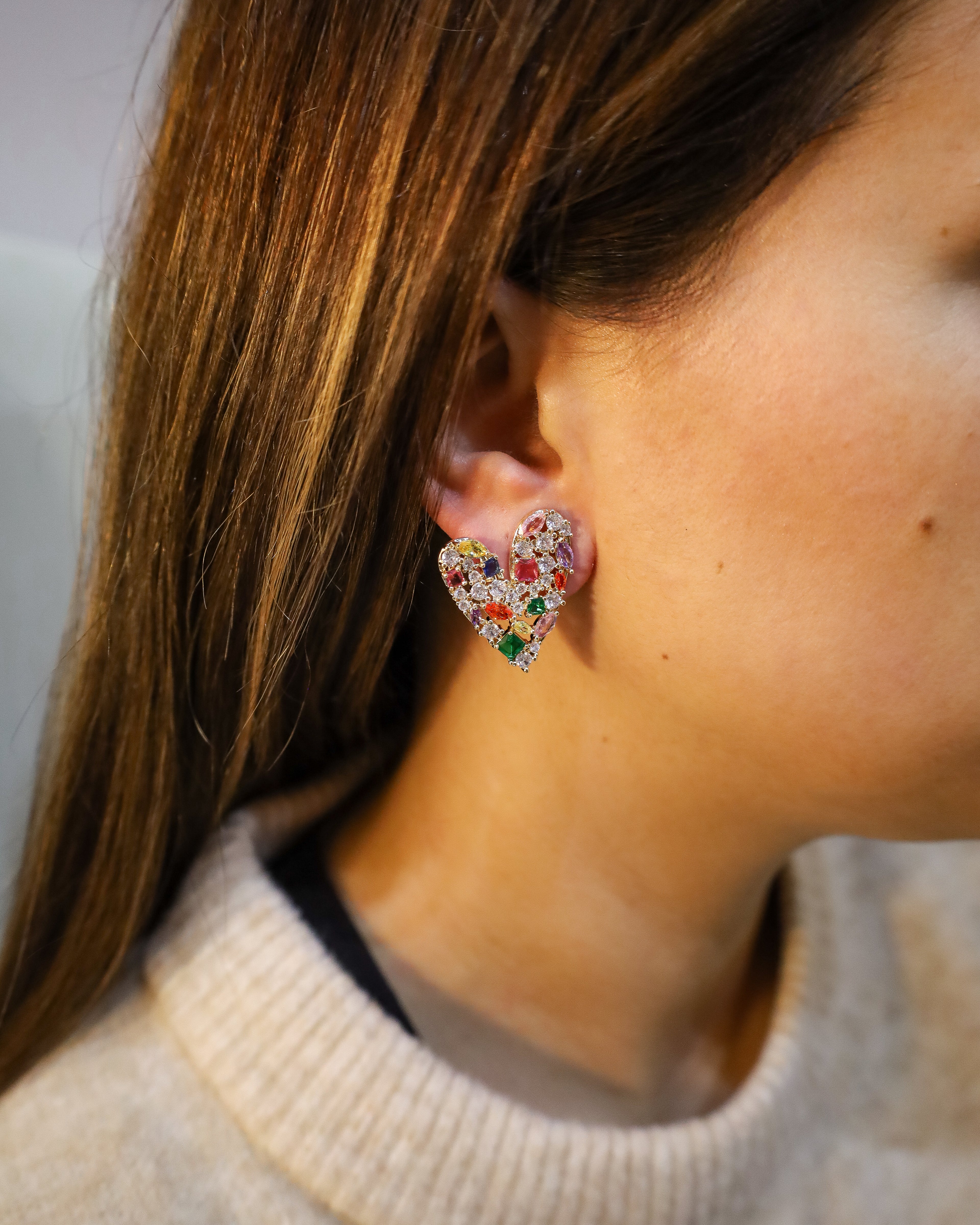 Brincos Heart Color