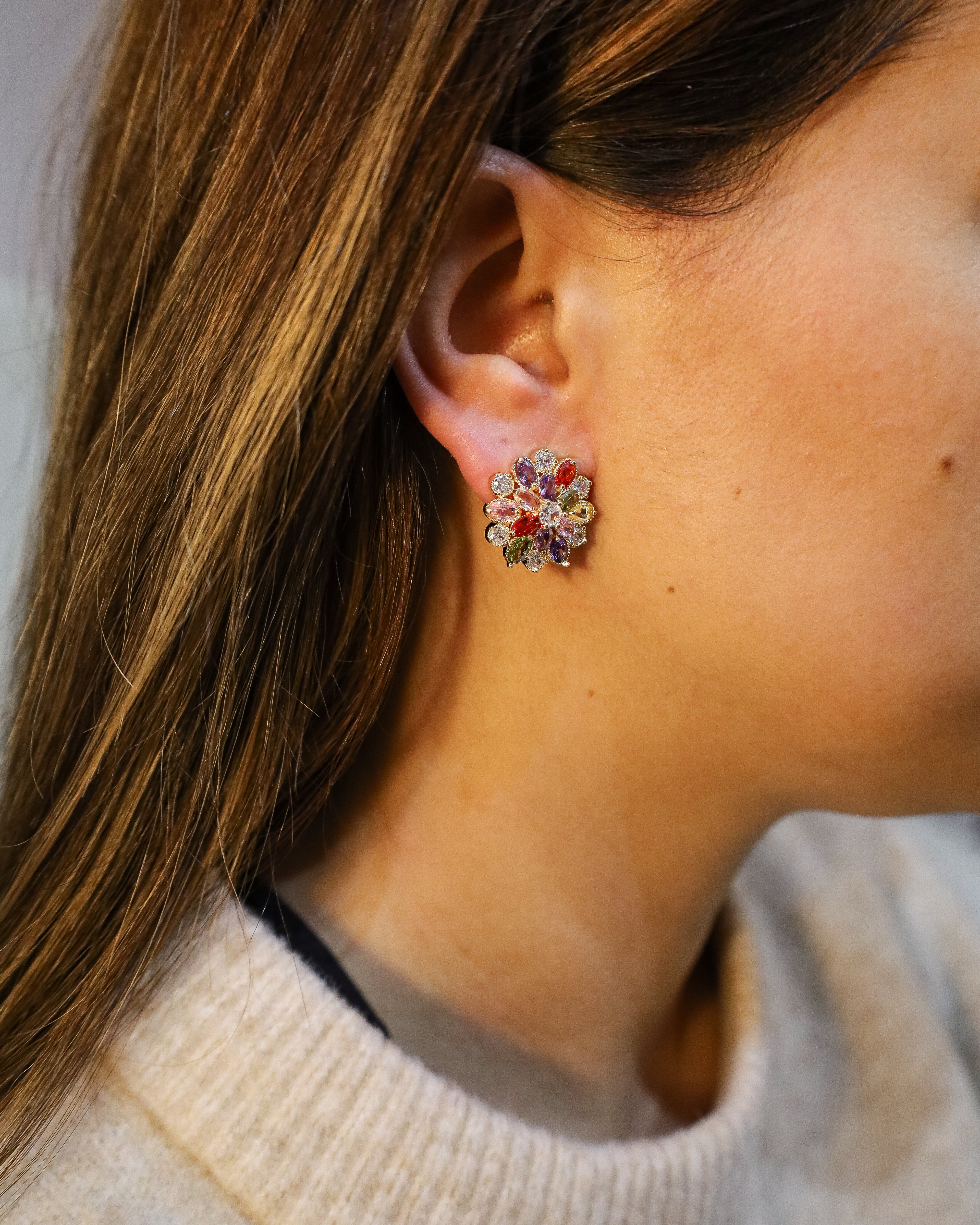 Brincos Flower Color Lux