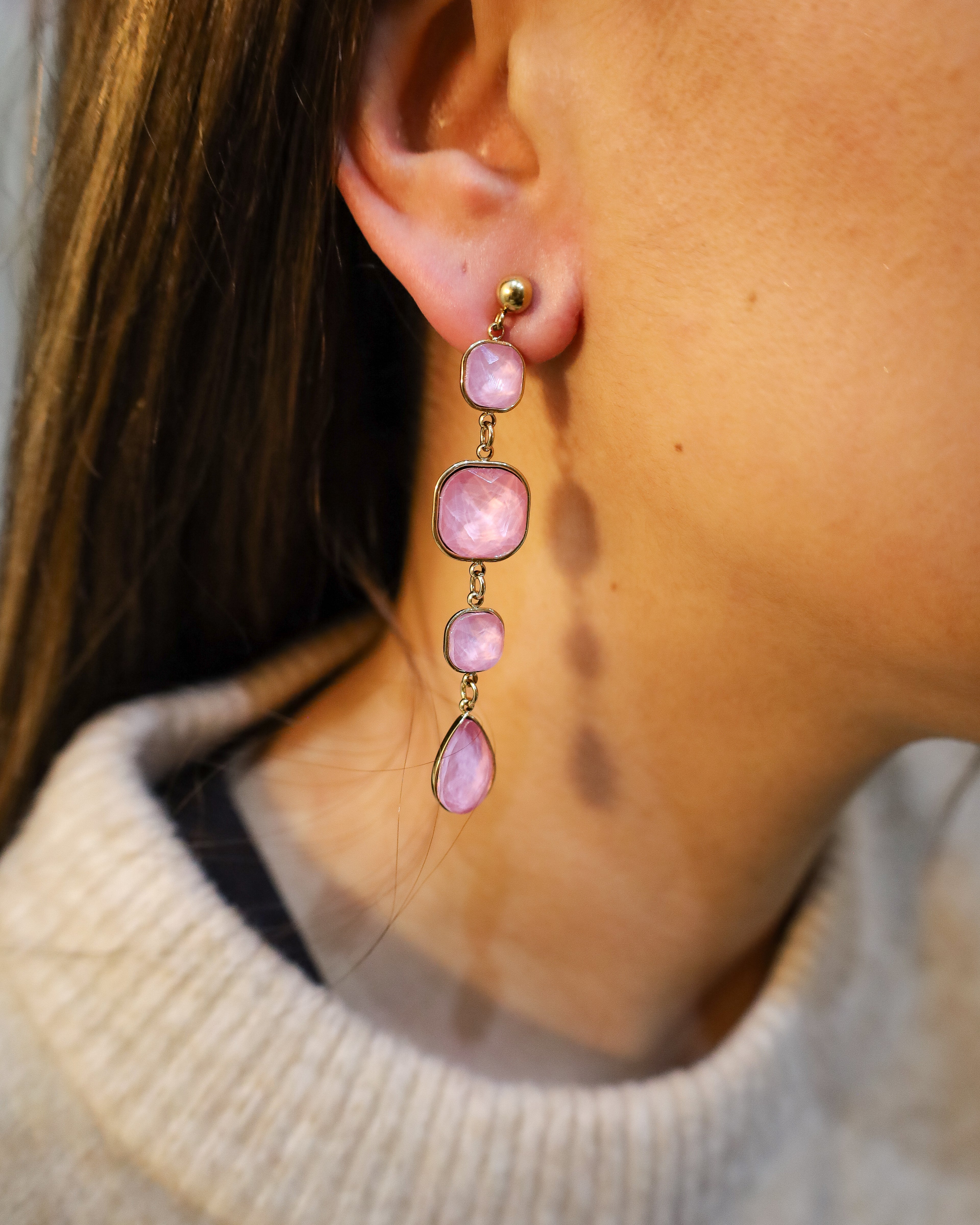 Brincos Rosé Elegance