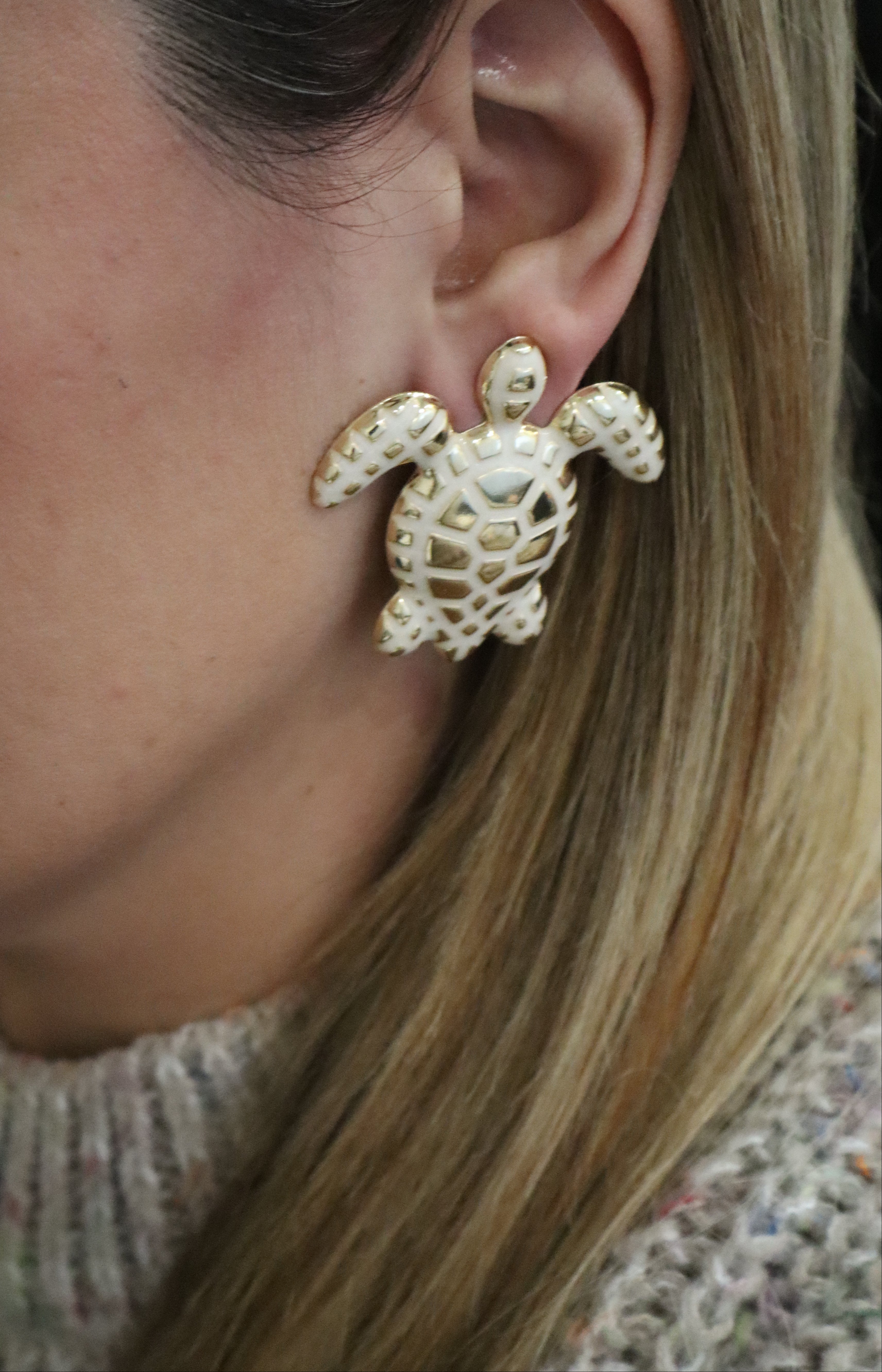 Brincos Tartaruga Dourada