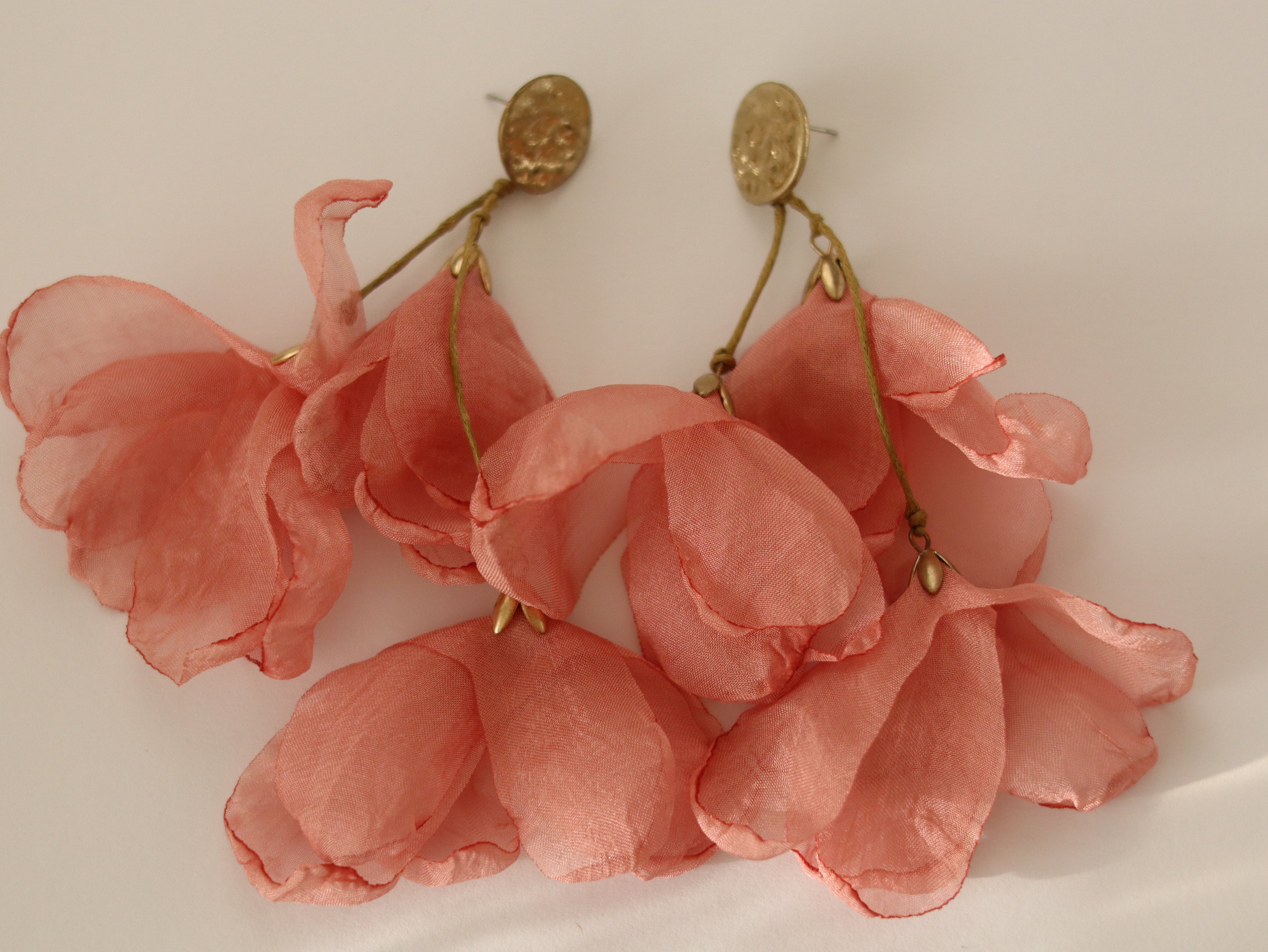 Brincos Pétalas Rosa