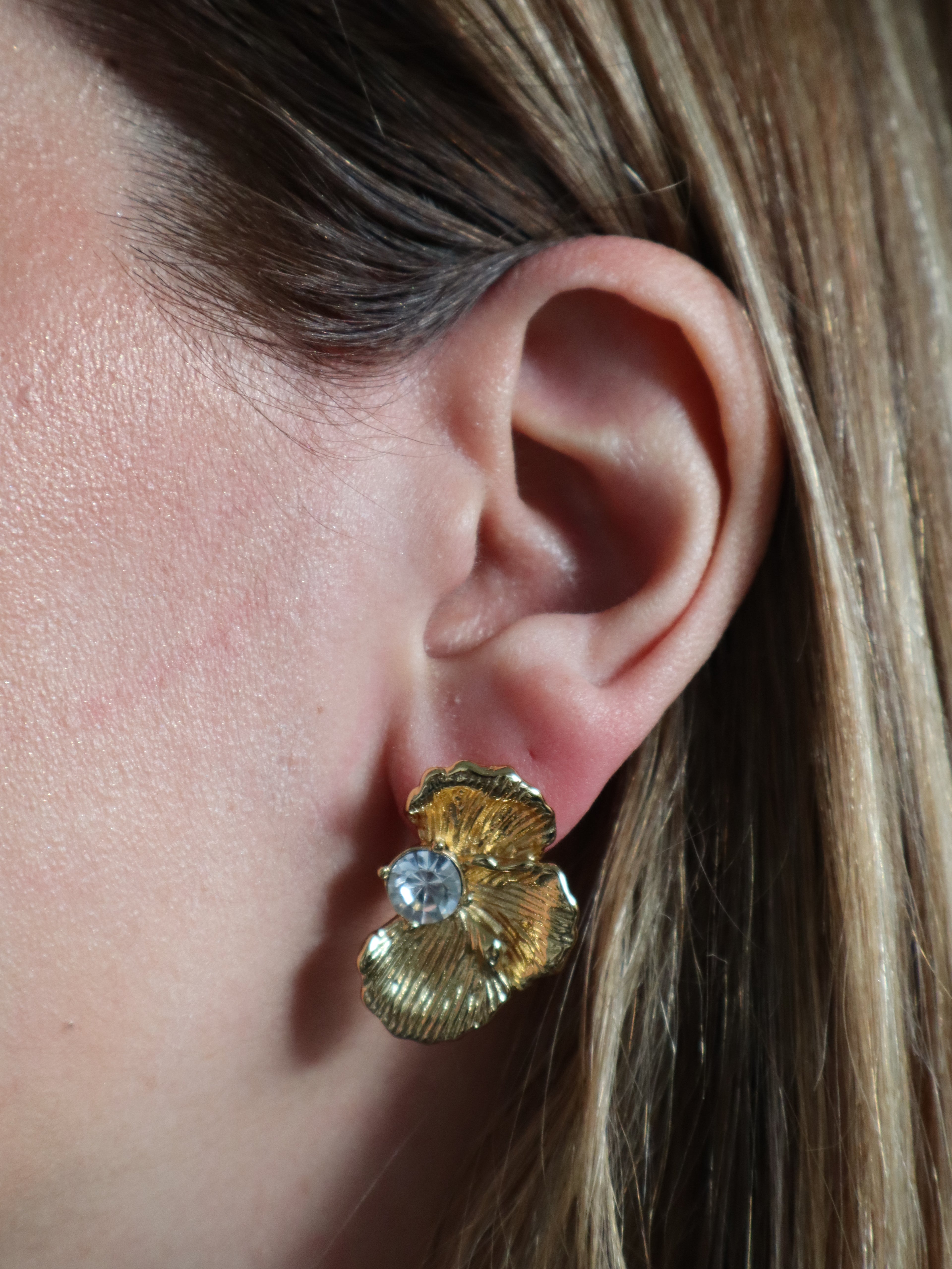 Brincos Flor Dourada