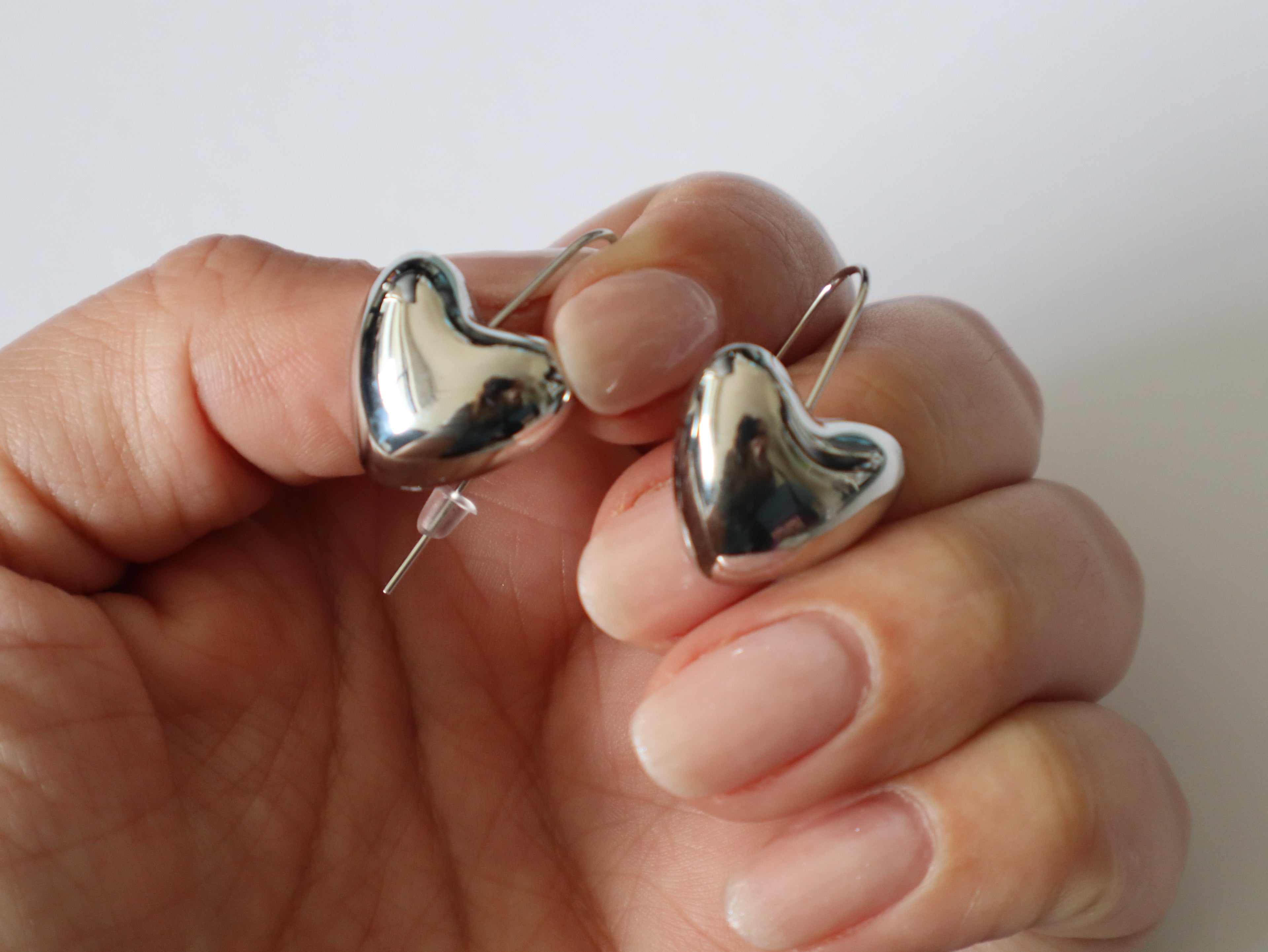 Brincos Coração Espelho