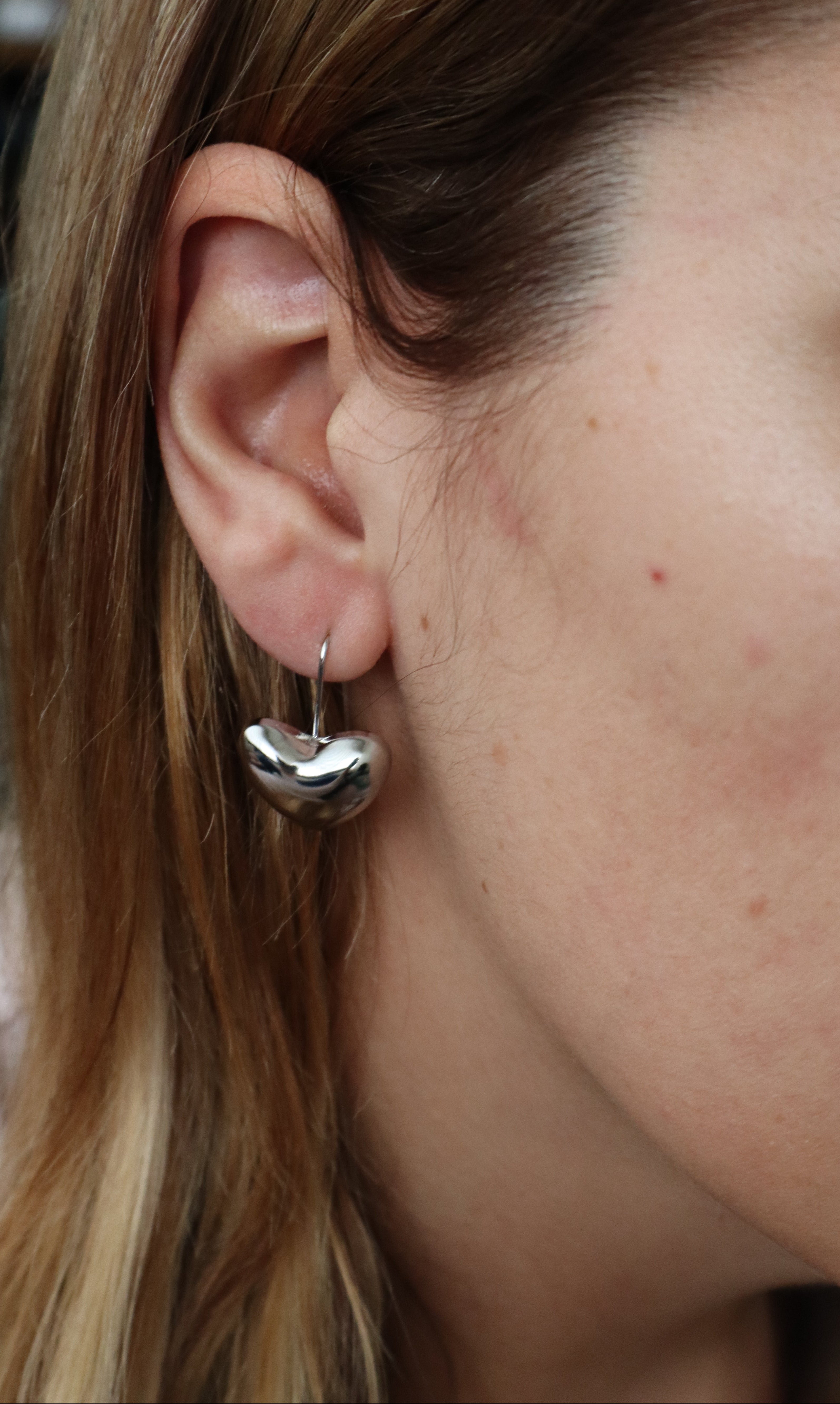 Brincos Coração Espelho