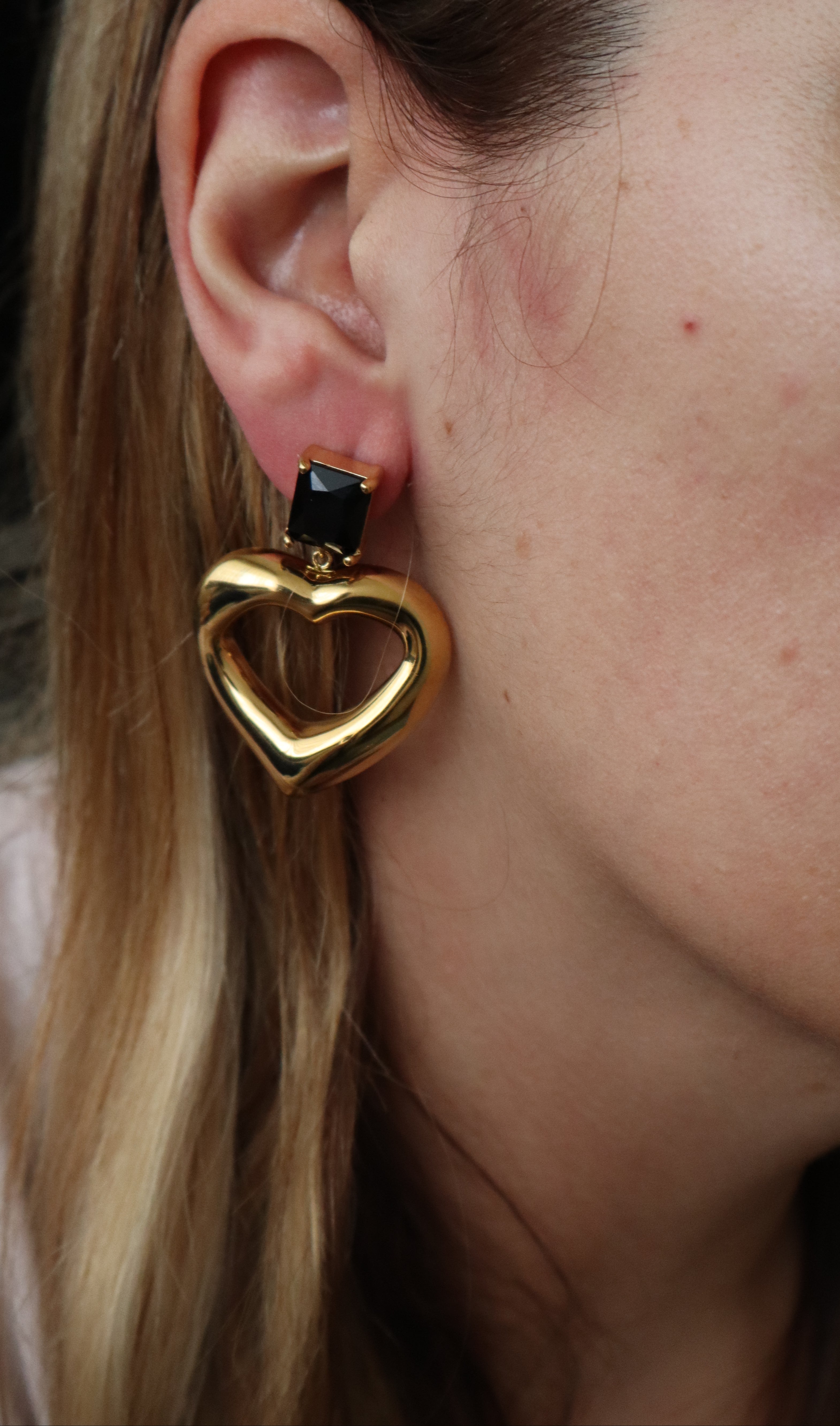 Brincos Coração Noir