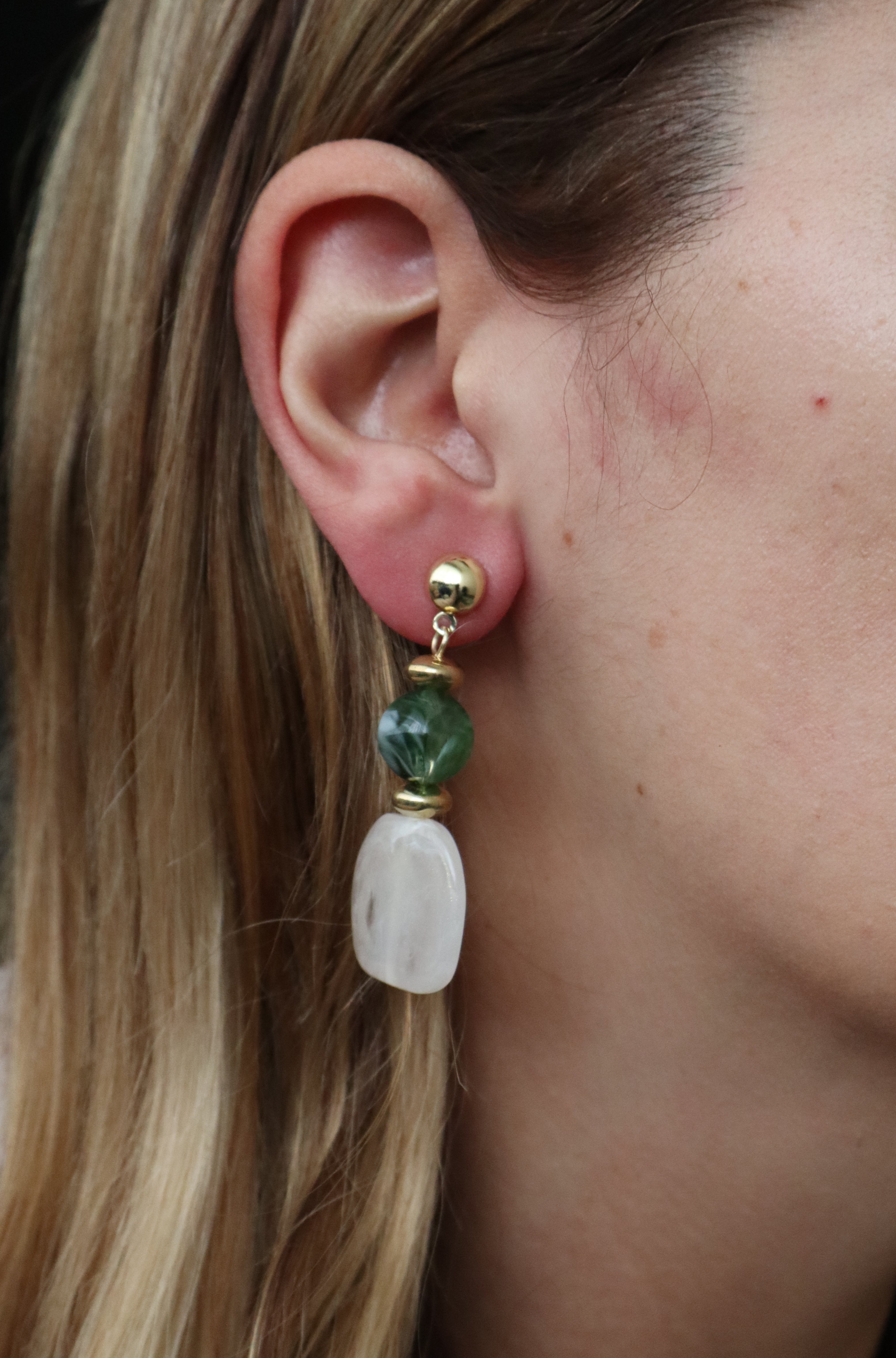 Brincos Verde Natural