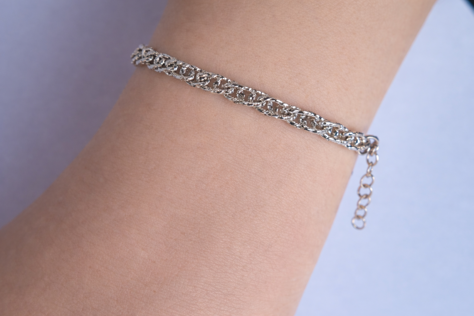 Pulseira Corrente Elegance Aço Prateado