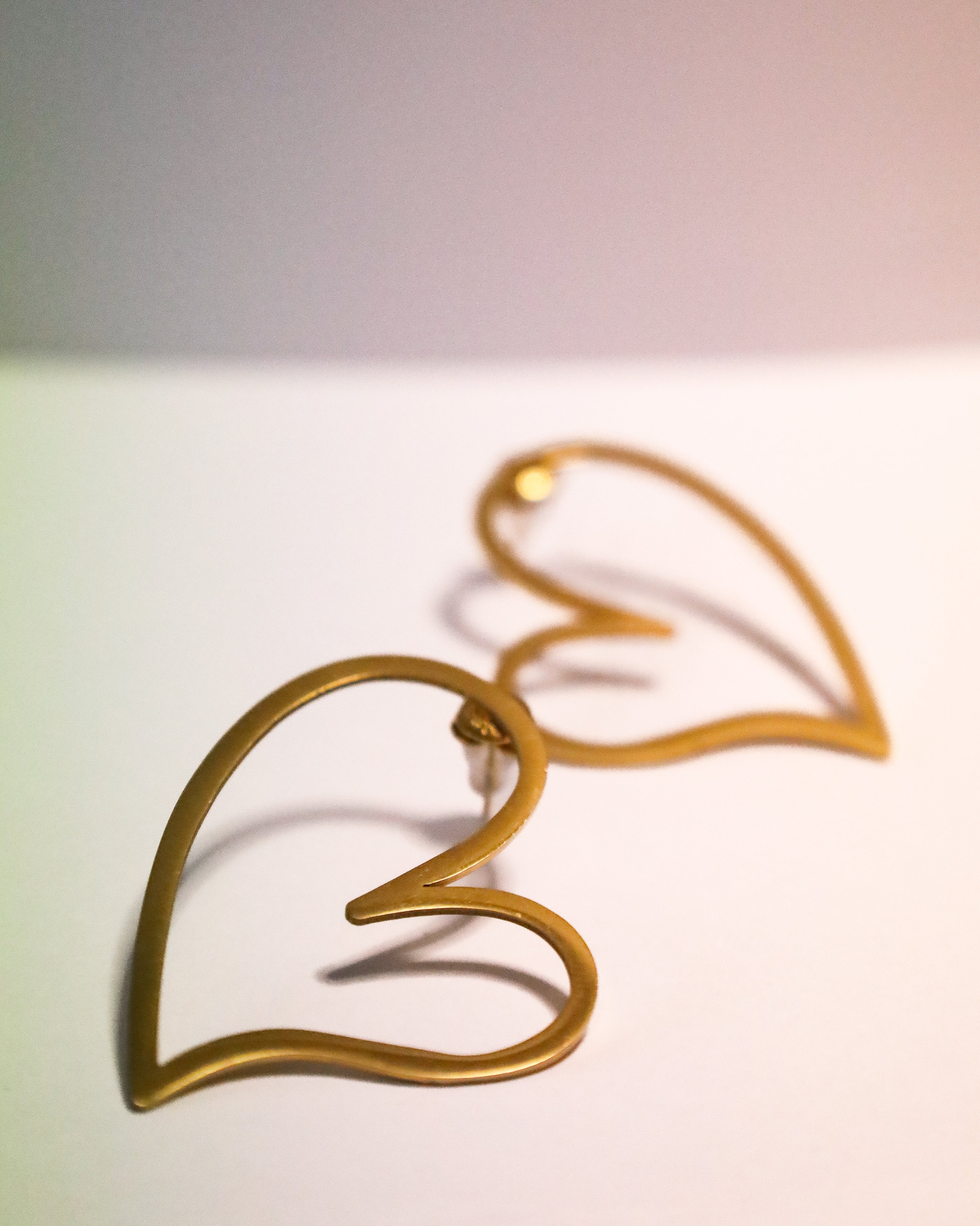 Brincos Coração Minimal Open