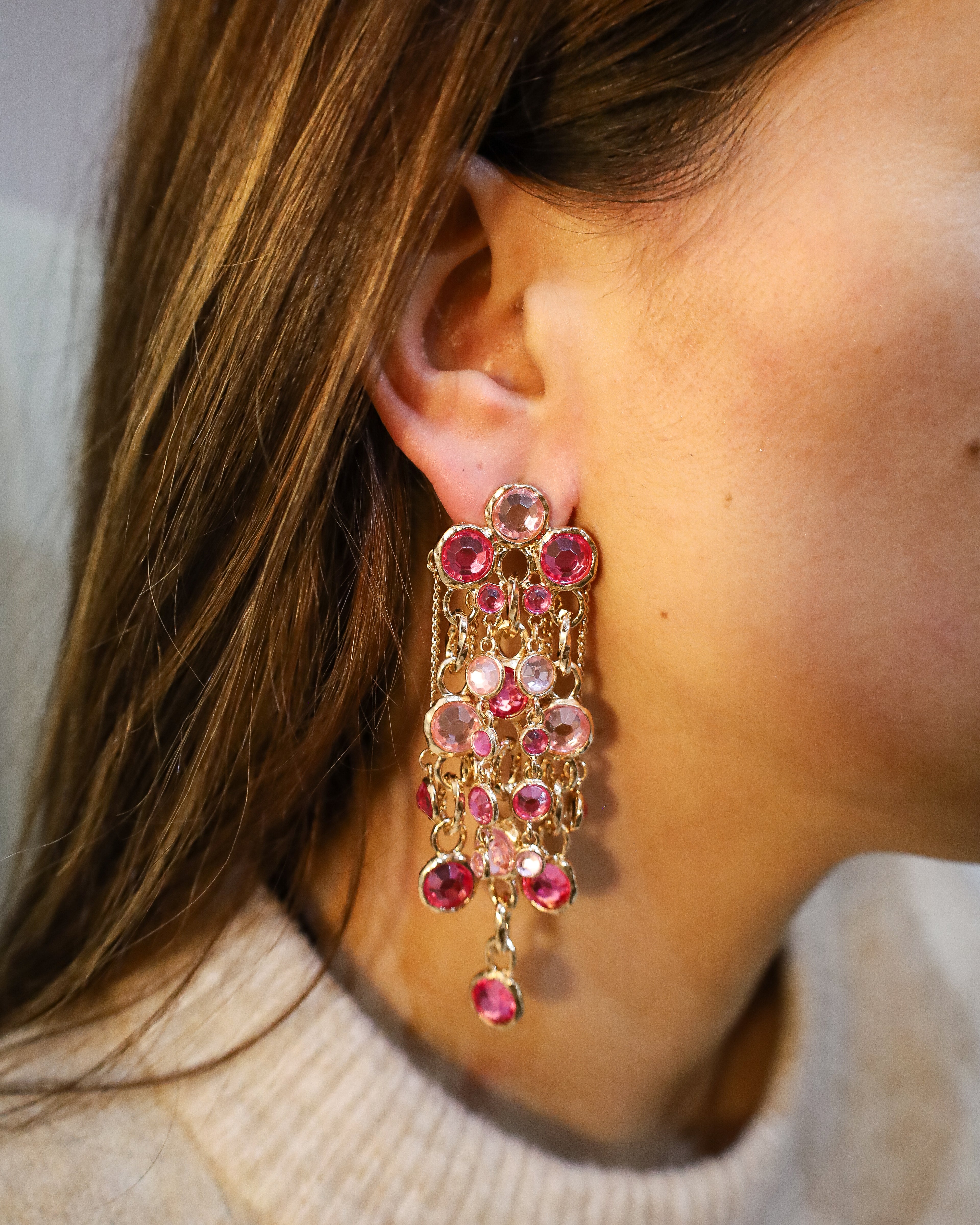 Brincos Carlota Pink Glow