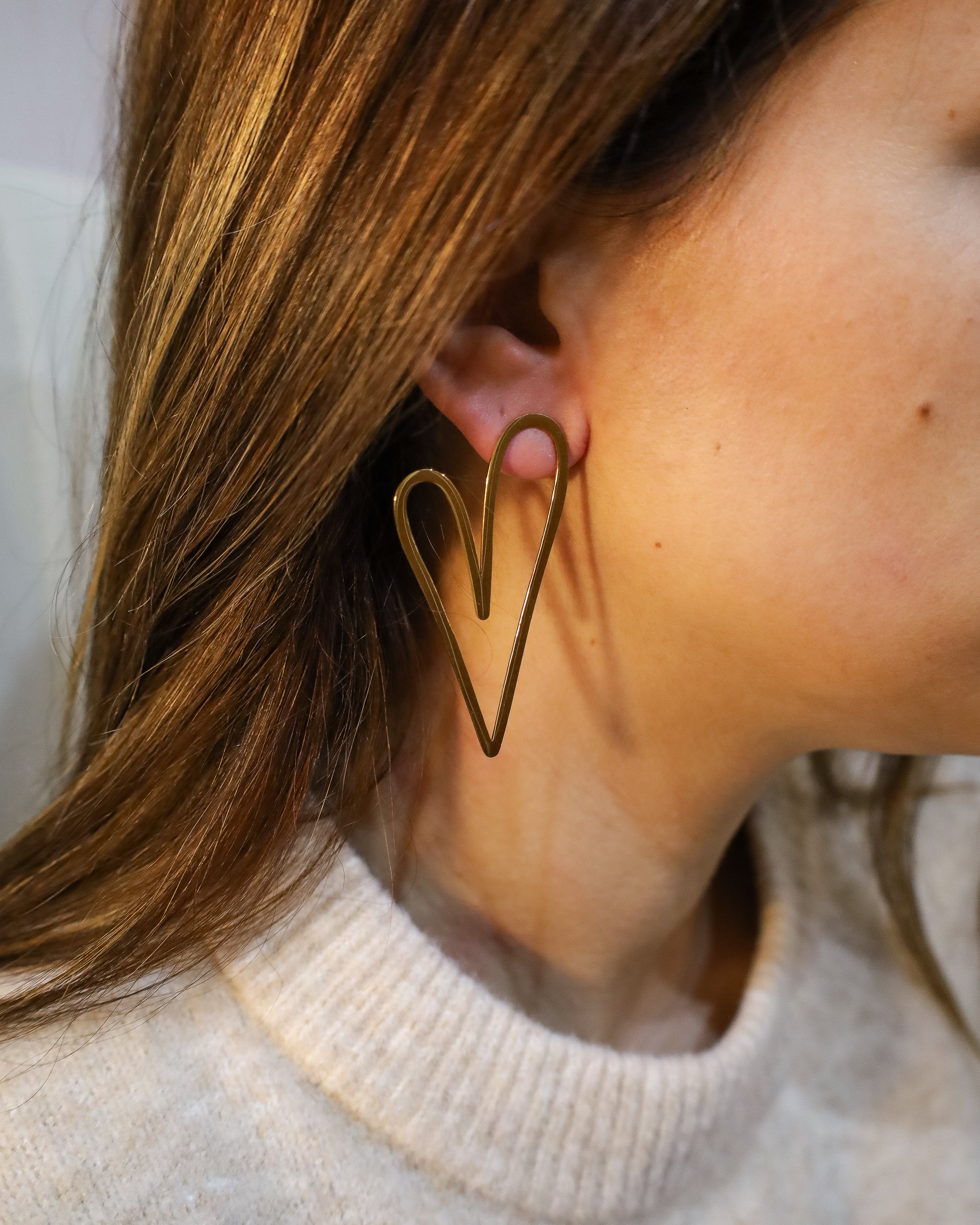 Brincos Coração Minimal Chic