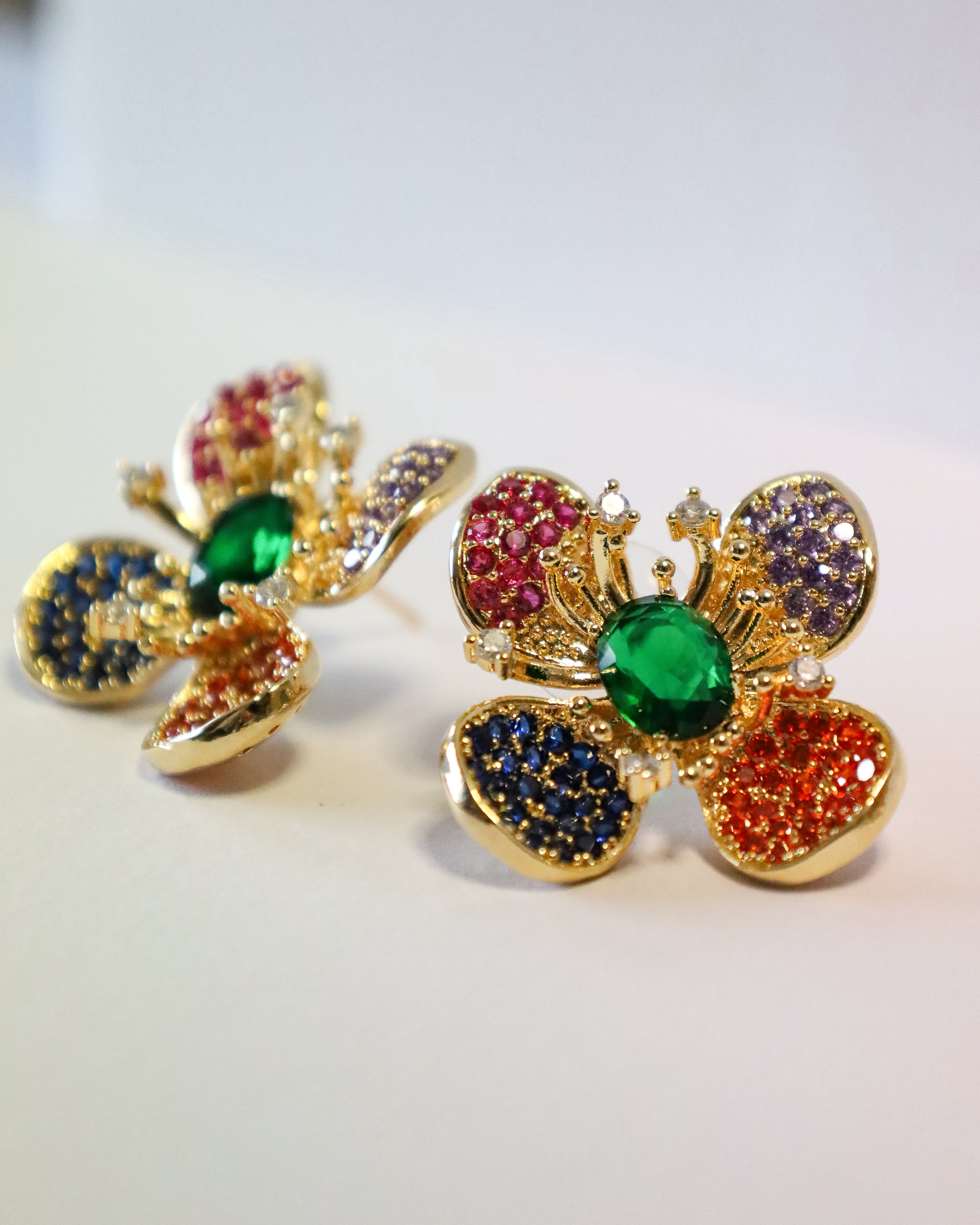 Brincos Flower Jewel Color