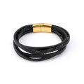 Pulseira Masculina Green & Black Leather